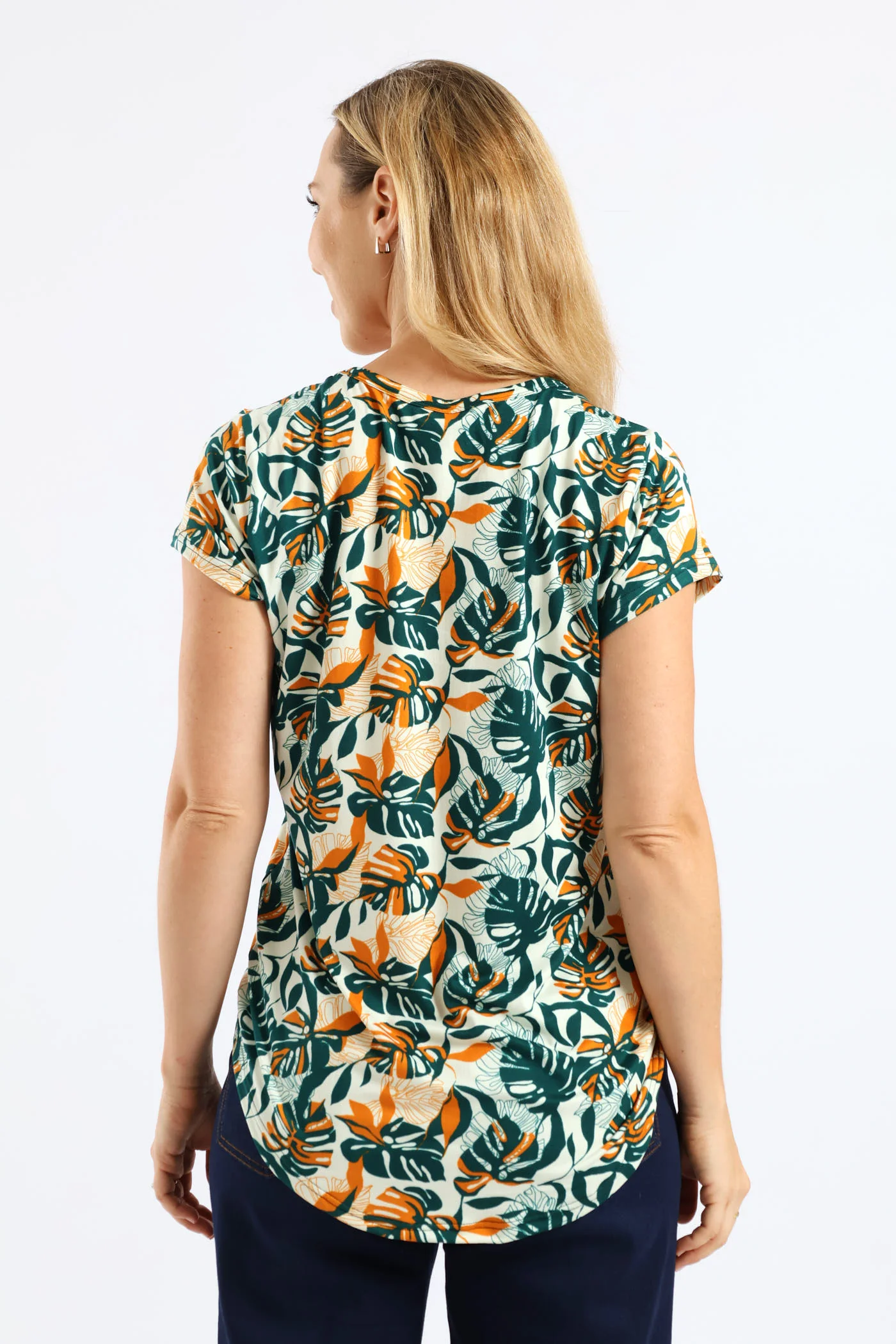 Printed Pocket Tee - Dark Green - Image 2