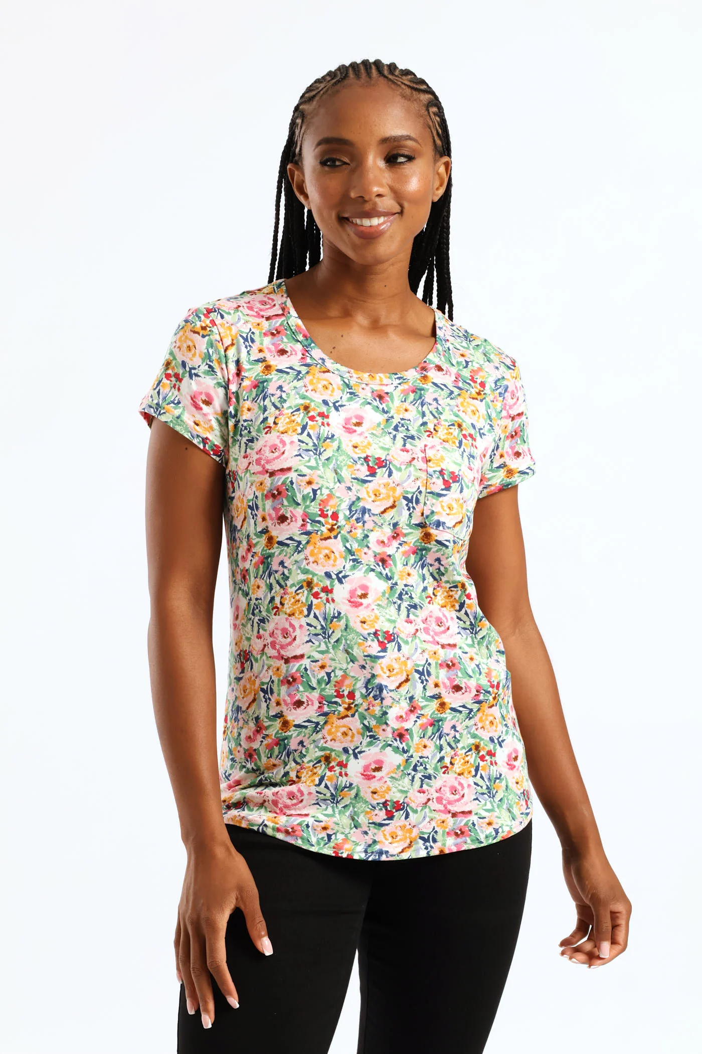 Printed Pocket Tee - Multi - Image 2