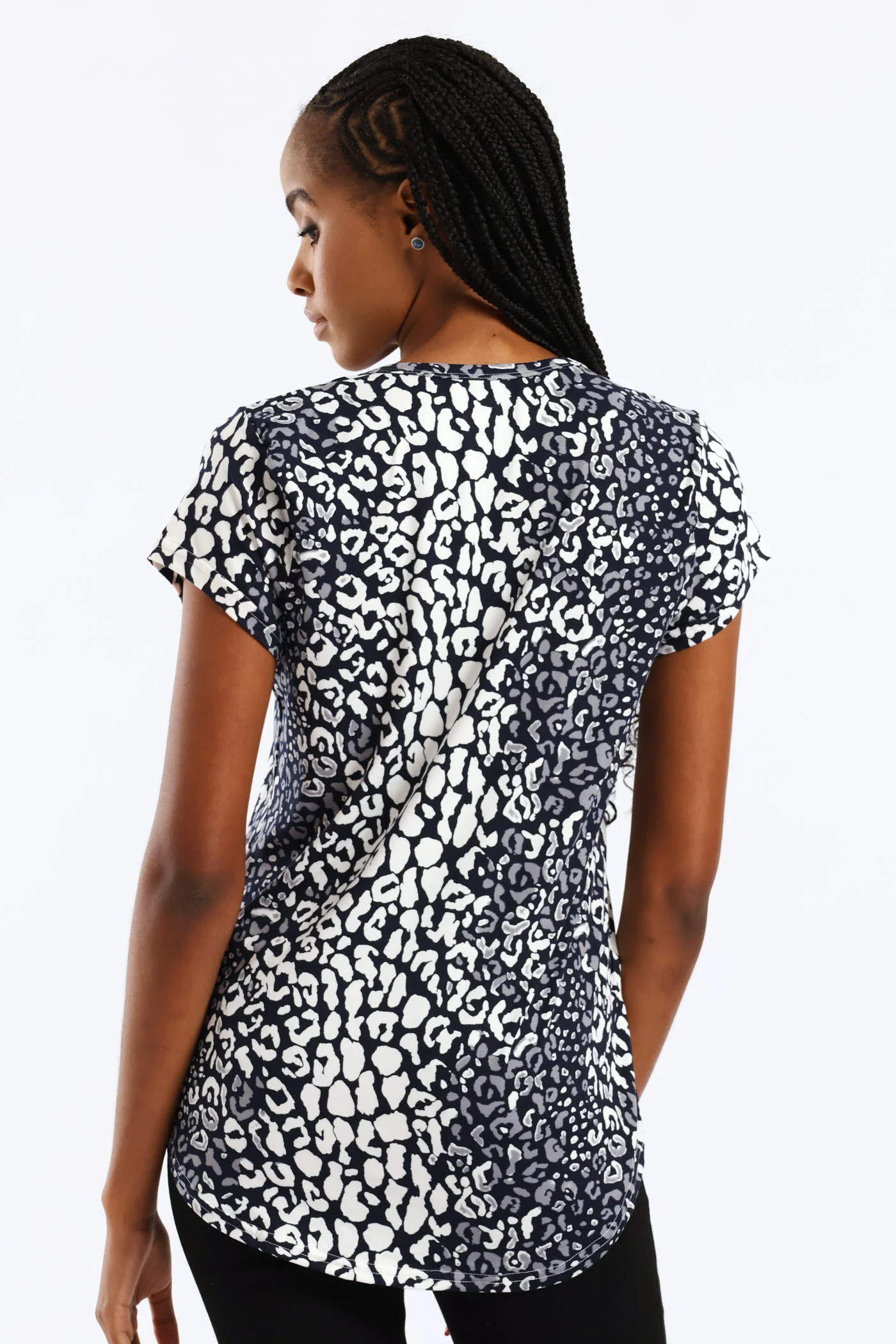 Printed Pocket Tee - Navy/White - Image 4