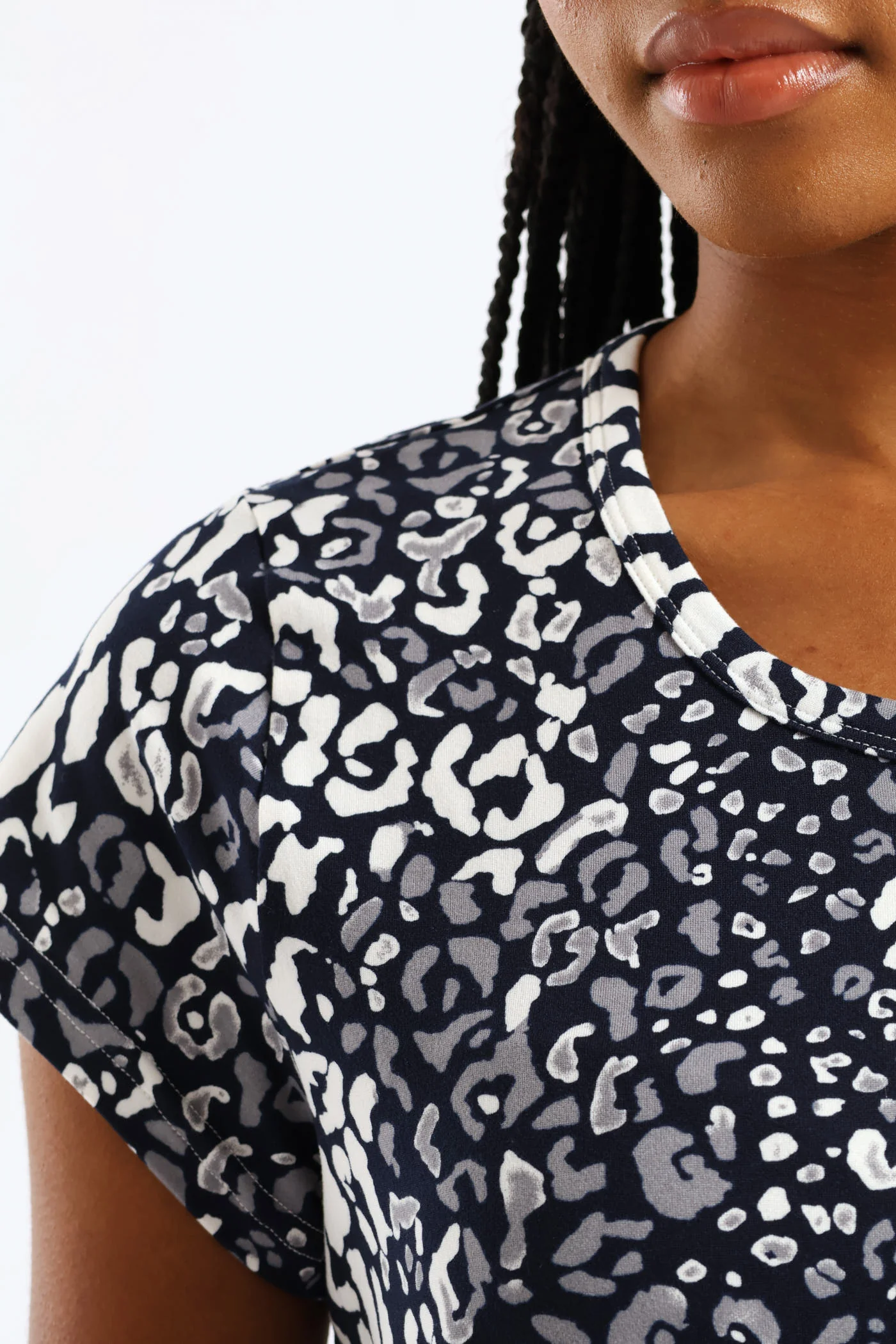 Printed Pocket Tee - Navy/White - Image 5
