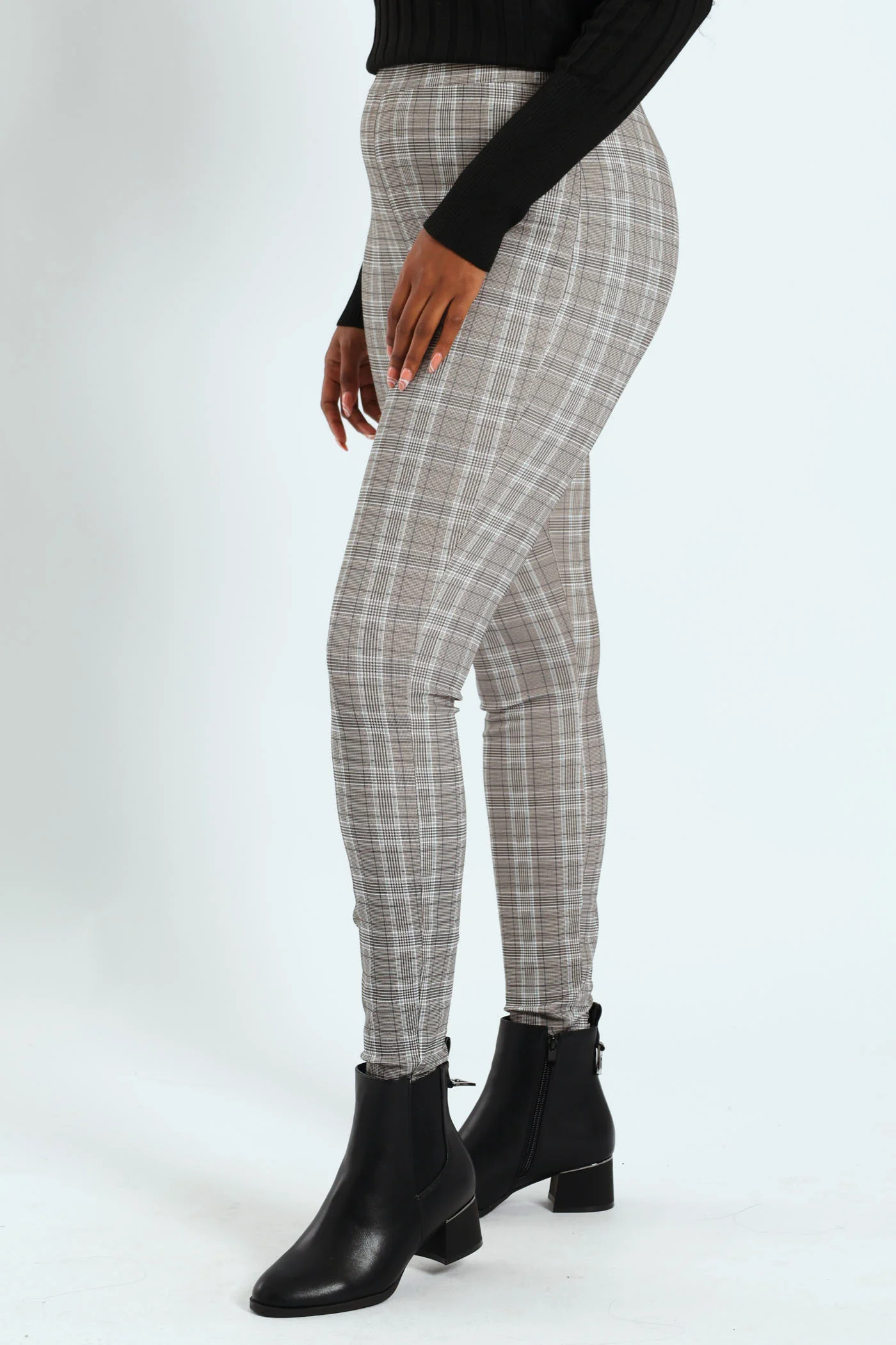 Printed Ponti Legging - Black/Charcoal - Image 3