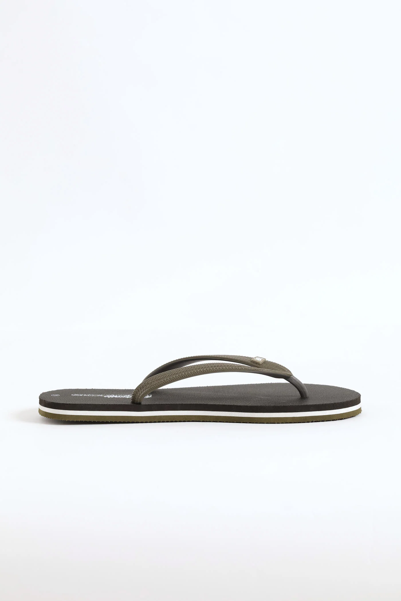 Printed Rubber Flip Flop - Black - Image 3