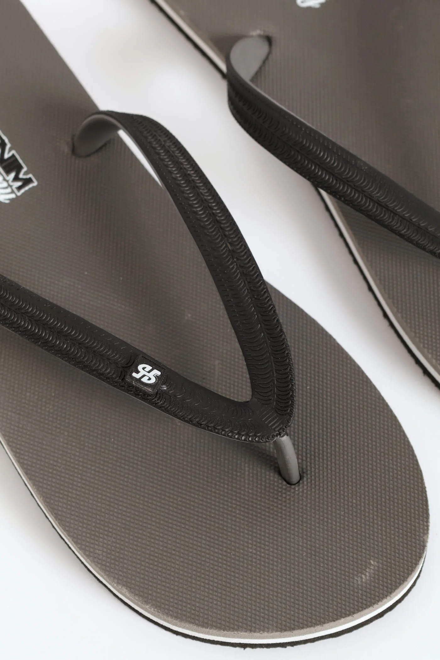 Printed Rubber Flip Flop - Grey - Image 2