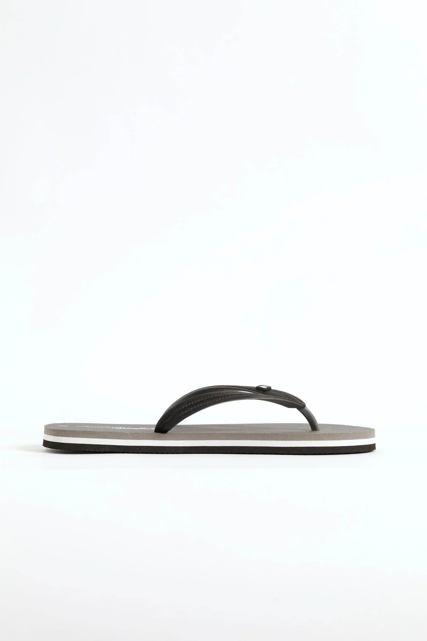 Printed Rubber Flip Flop - Grey - Image 3