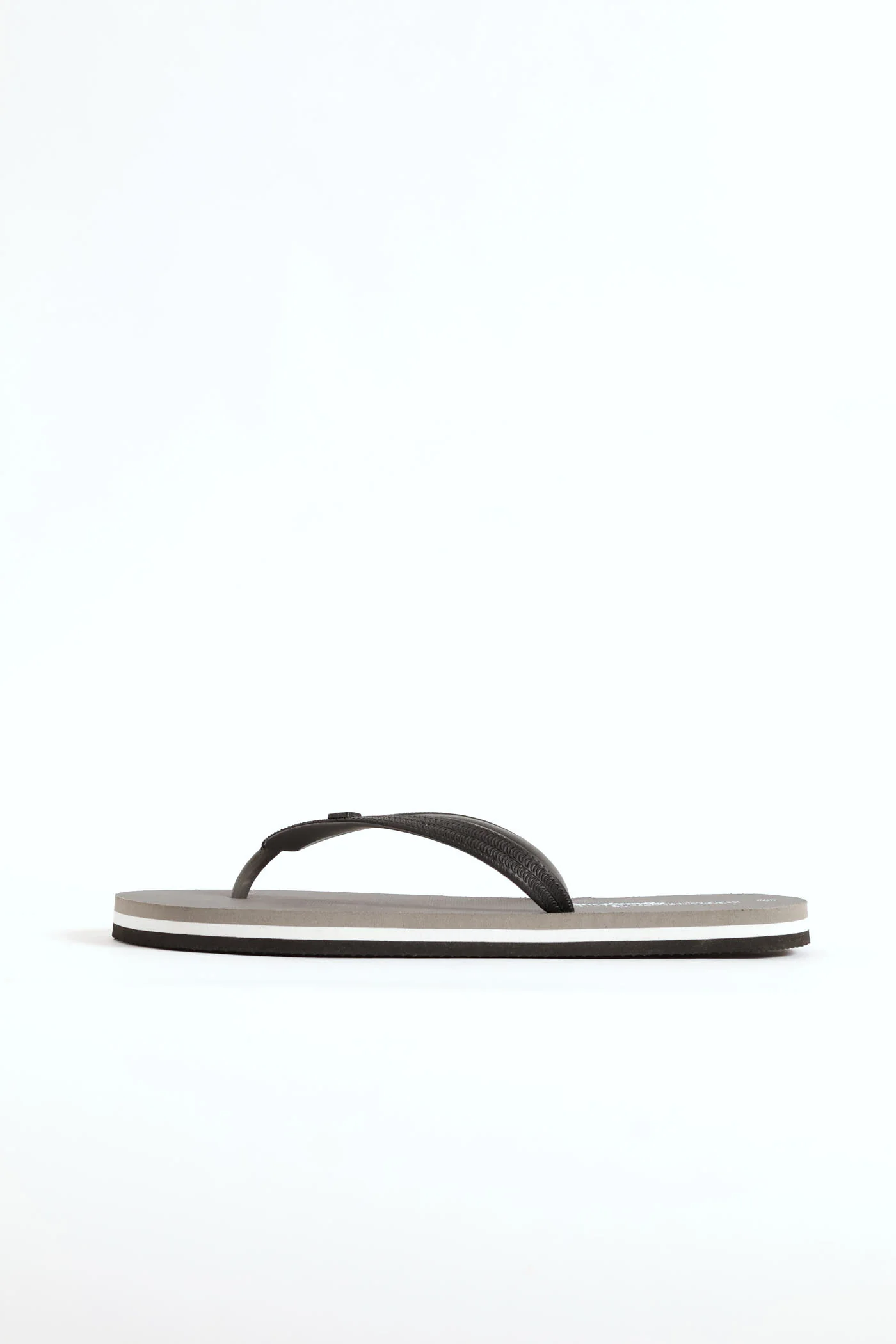 Printed Rubber Flip Flop - Grey - Image 4
