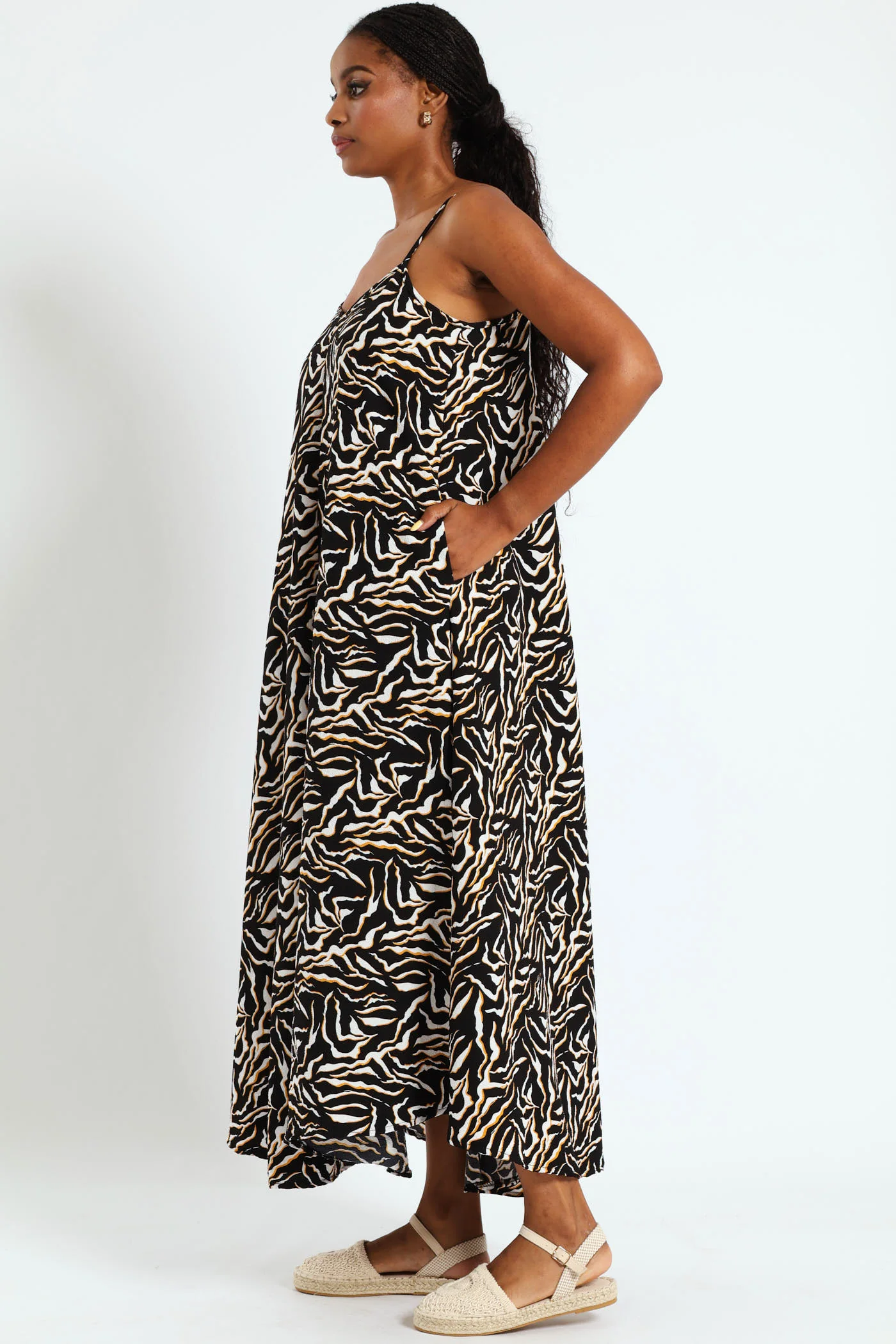 Printed Strappy Slip Maxi Dress - Image 2