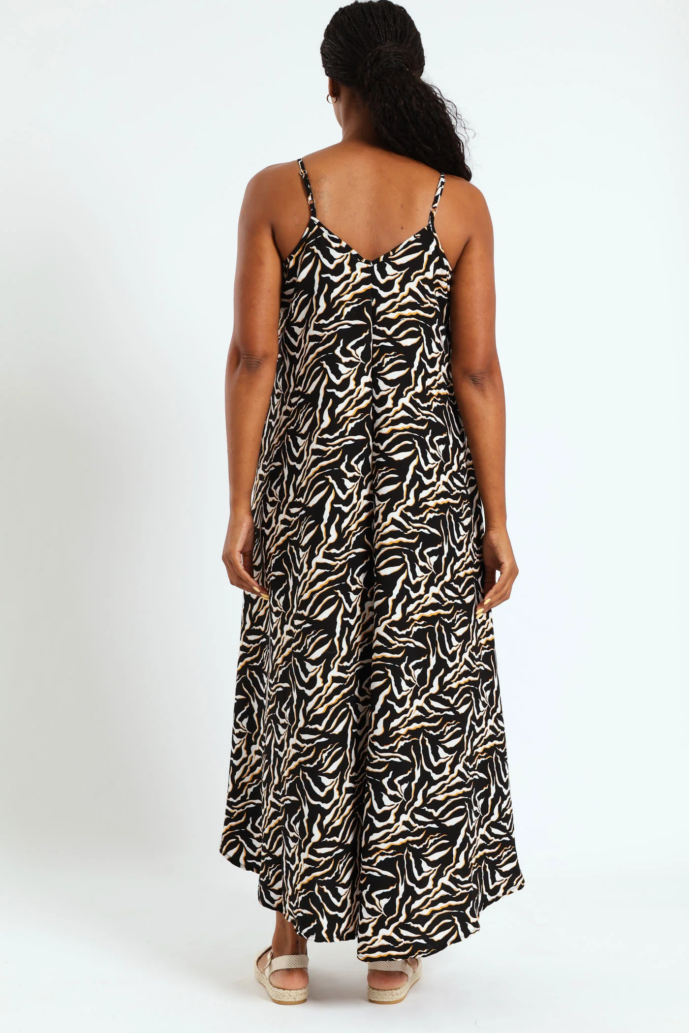 Printed Strappy Slip Maxi Dress - Image 3