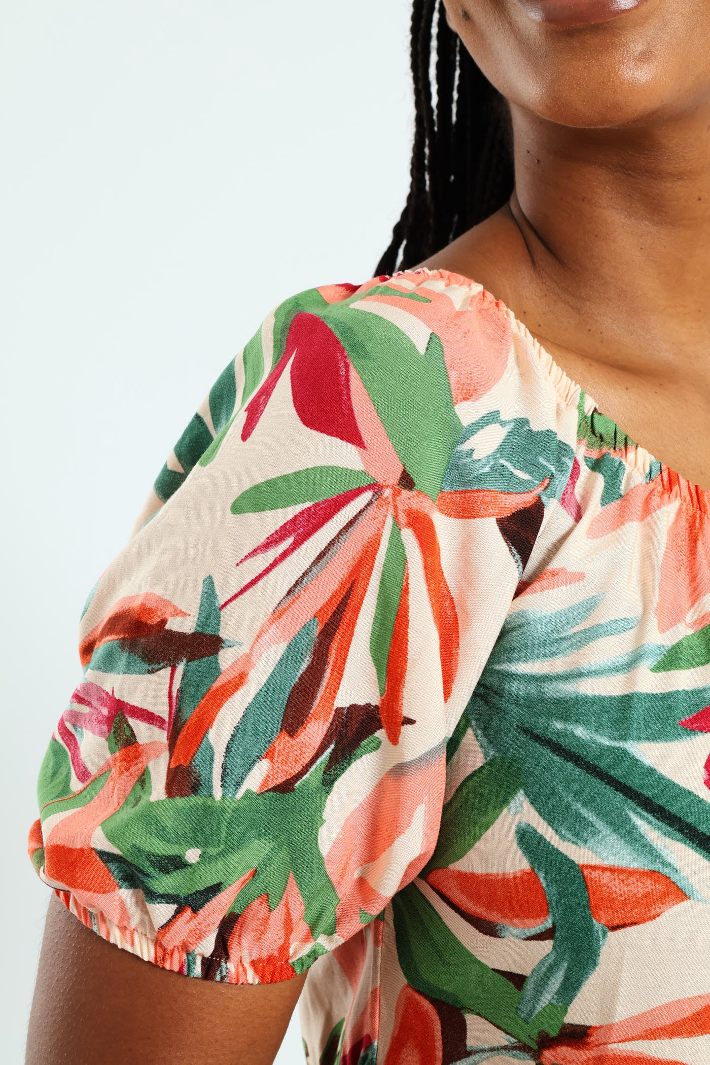 Printed Tiered Gypsy Mini Dress - Multi - Image 3