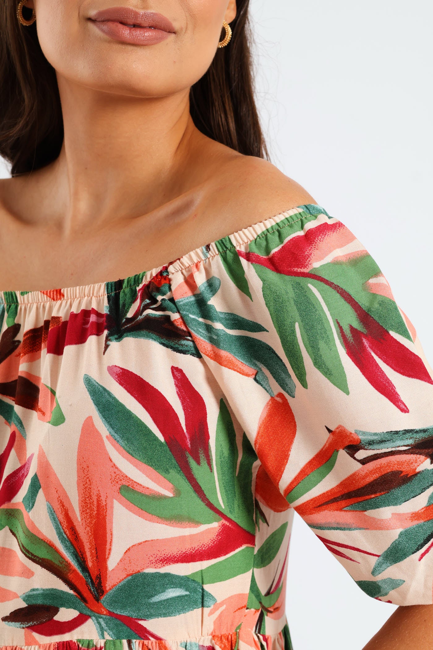 Printed Tiered Gypsy Mini Dress - Multi - Image 4