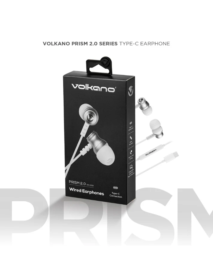 Prism Type C Earphones - White - Image 2