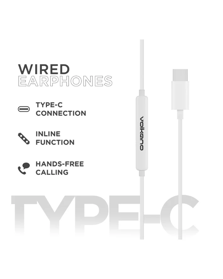 Prism Type C Earphones - White - Image 3