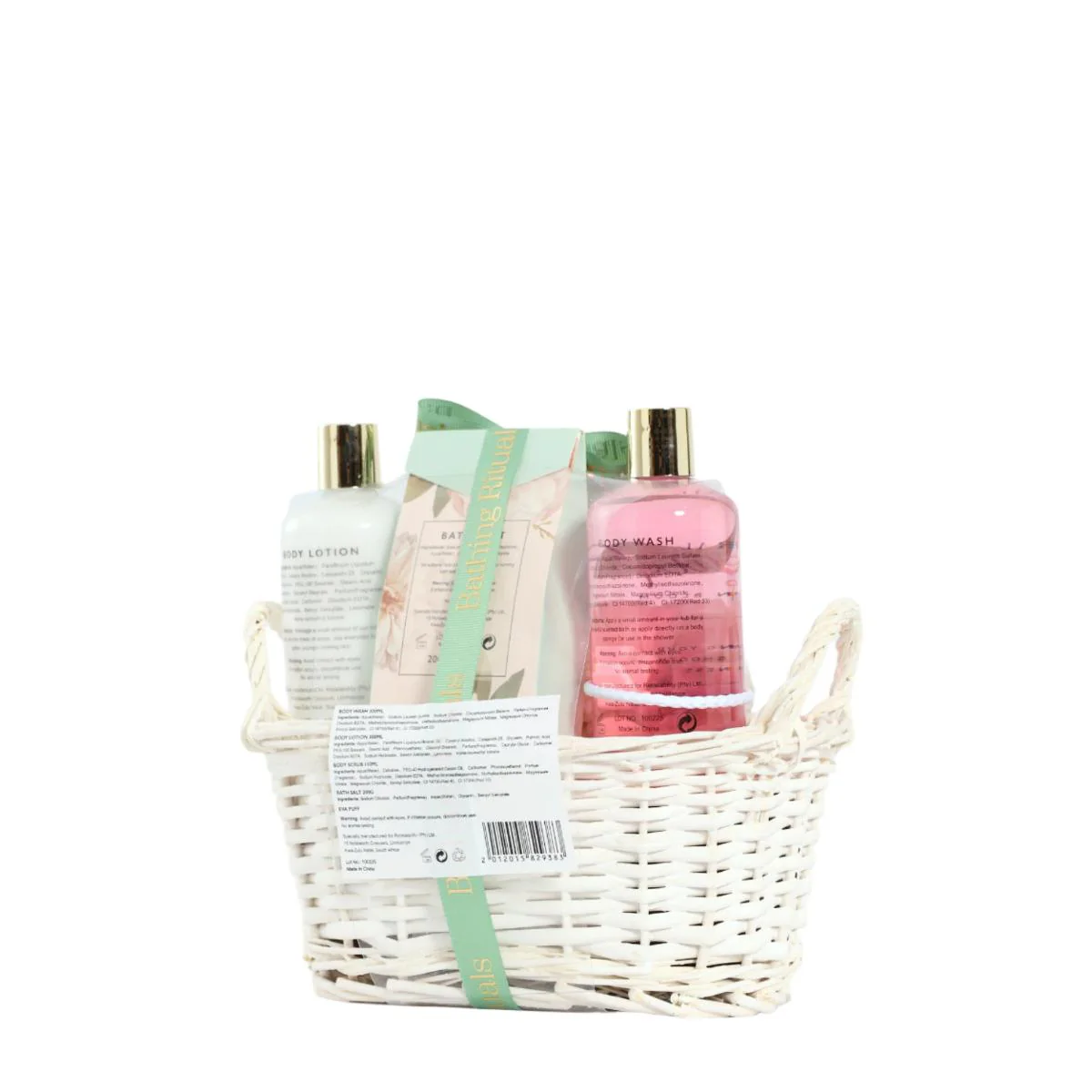 Floral Bouquet Willow Basket Bath Gift Set - Image 3