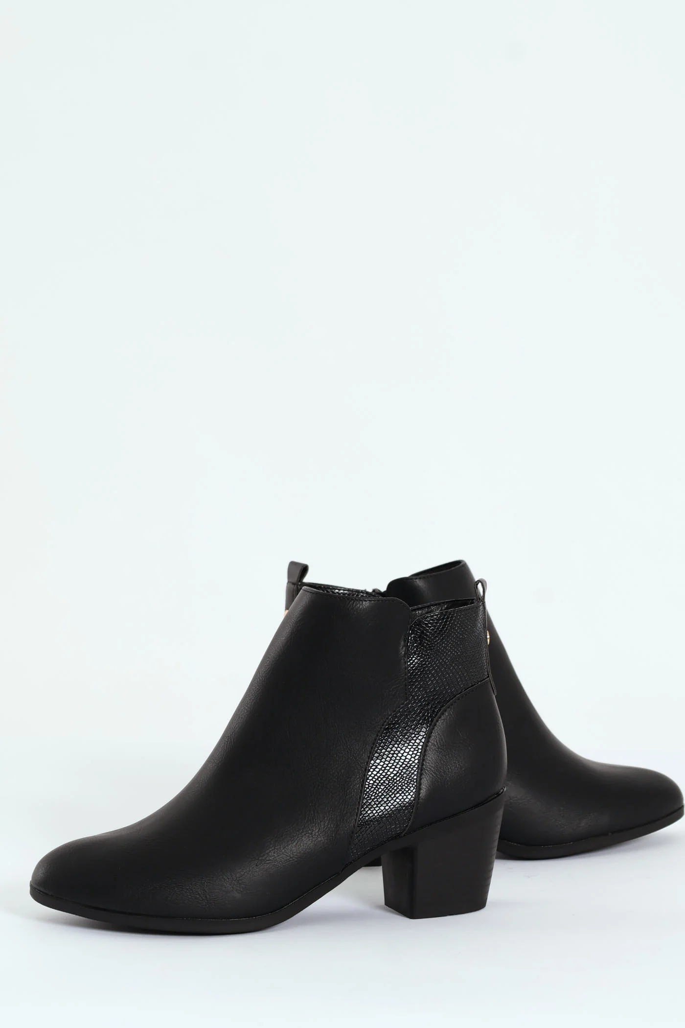 Pu Insert Chelsea Ankle Boot - Black - Image 2