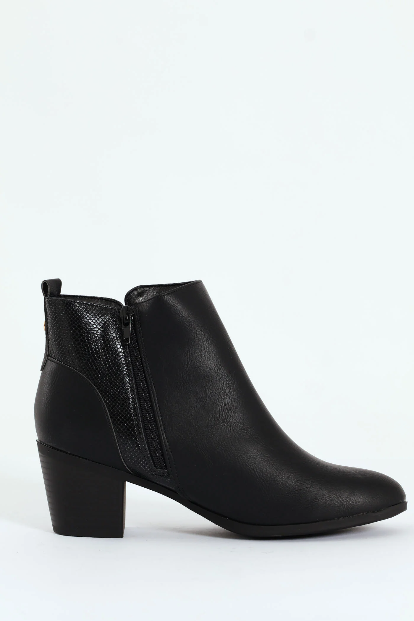 Pu Insert Chelsea Ankle Boot - Black - Image 5