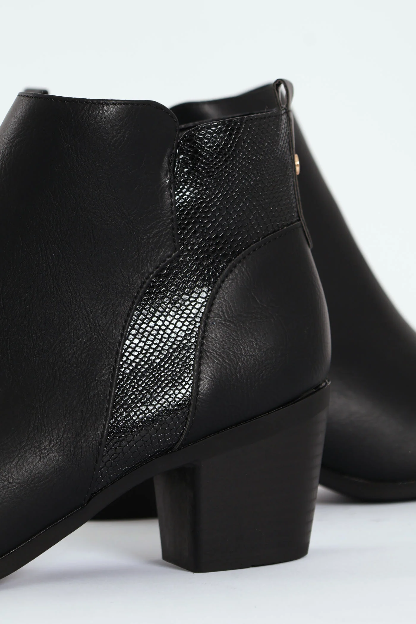Pu Insert Chelsea Ankle Boot - Black - Image 6