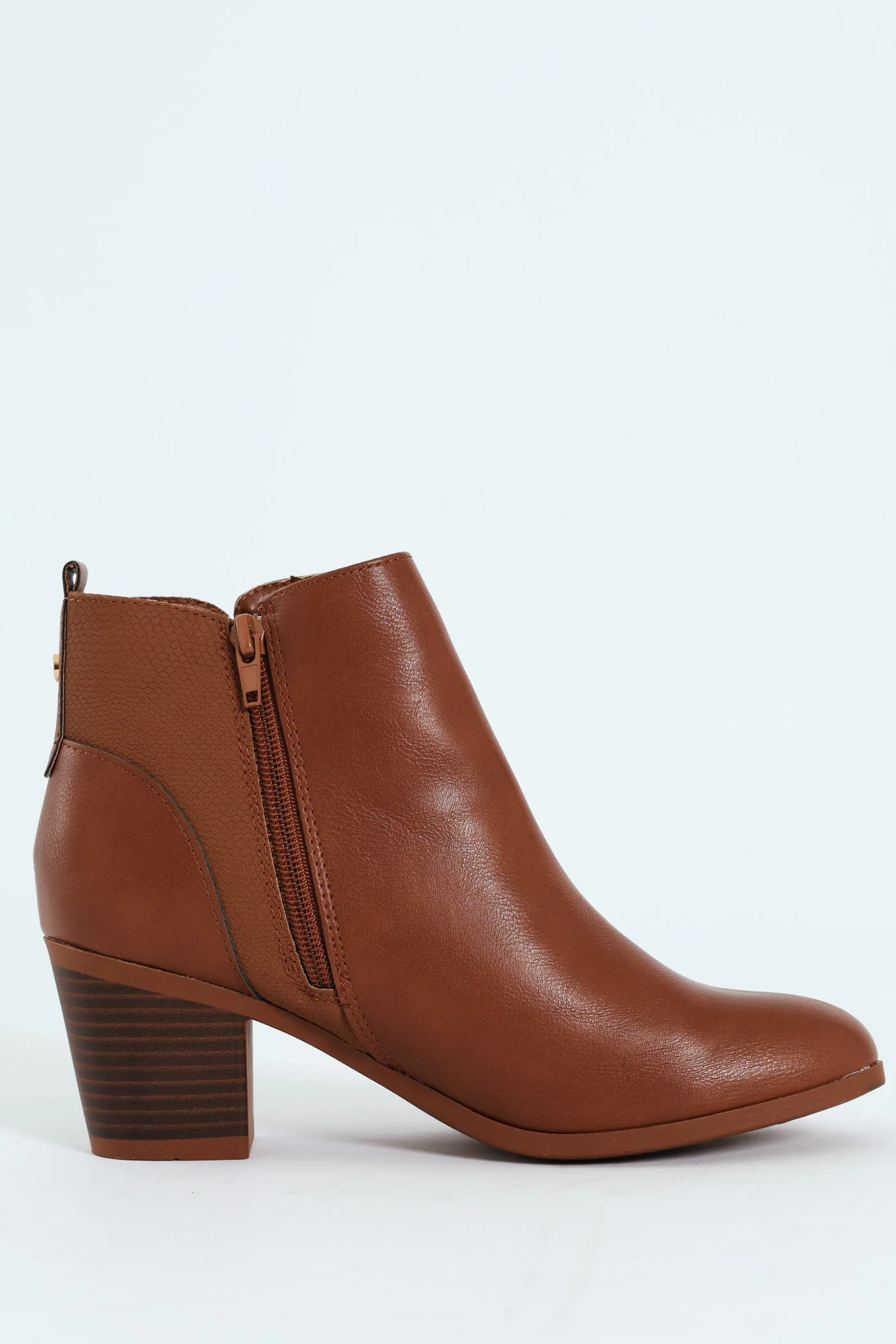 Pu Insert Chelsea Ankle Boot - Tan - Image 2