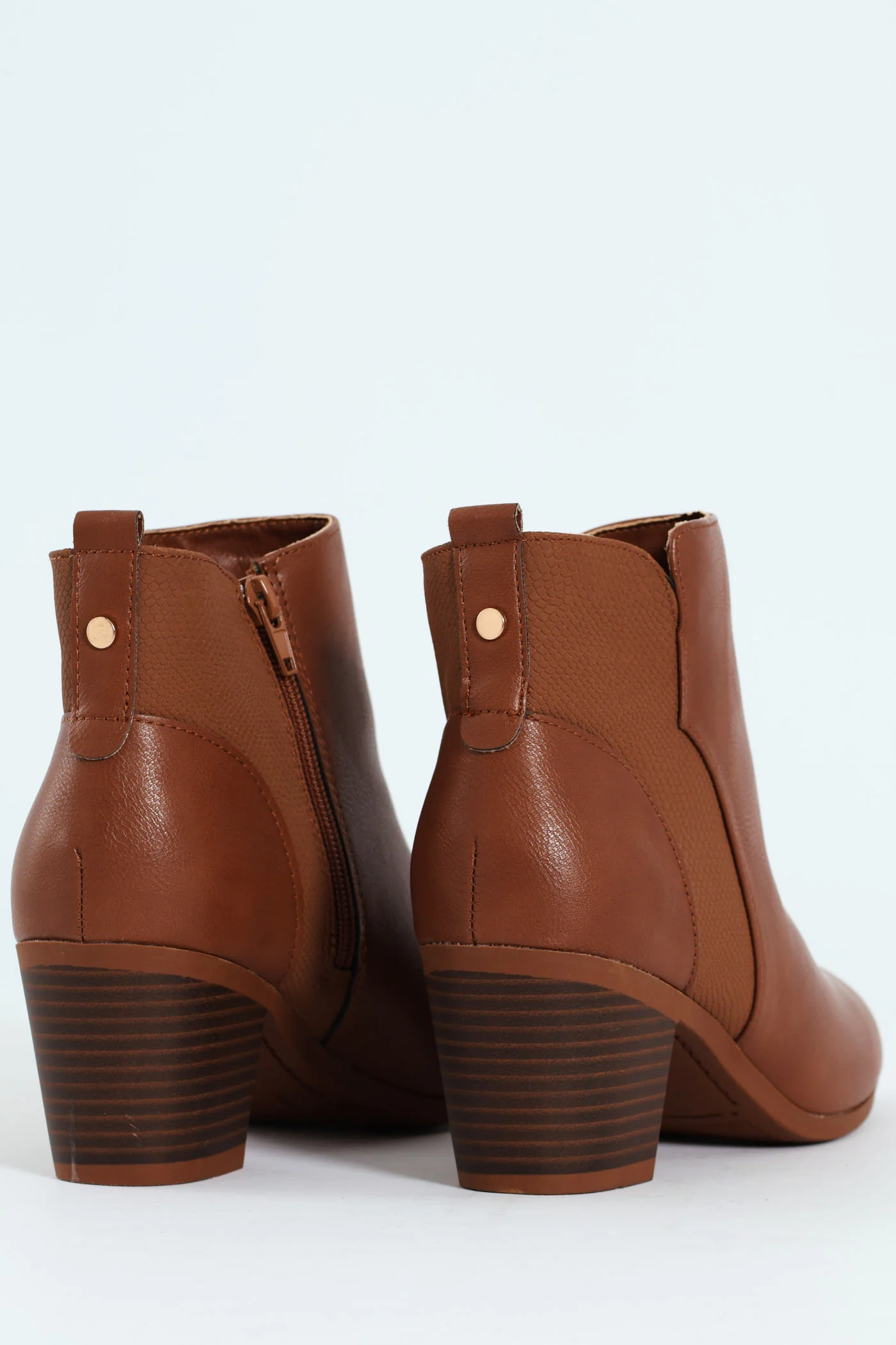 Pu Insert Chelsea Ankle Boot - Tan - Image 5