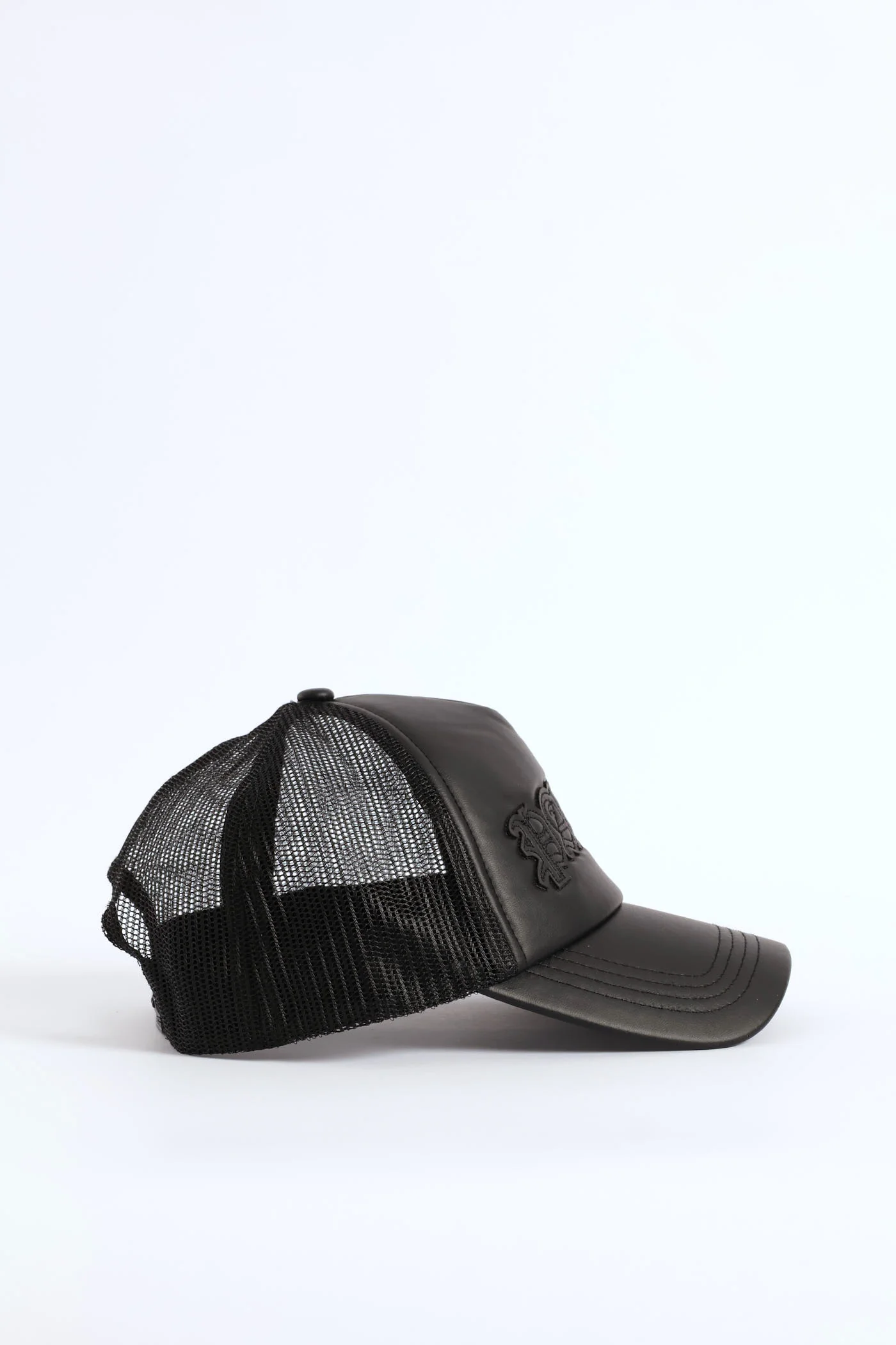 Pu Trucker Cap - Black - Image 4