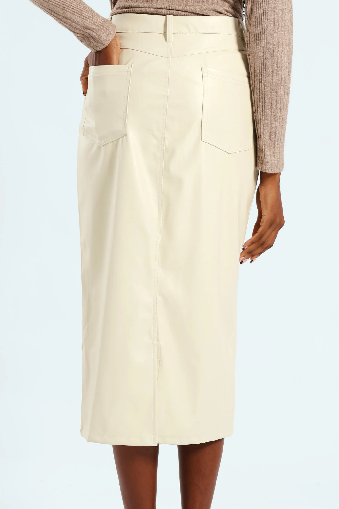 Pencil Midaxi Skirt - Fawn - Image 4