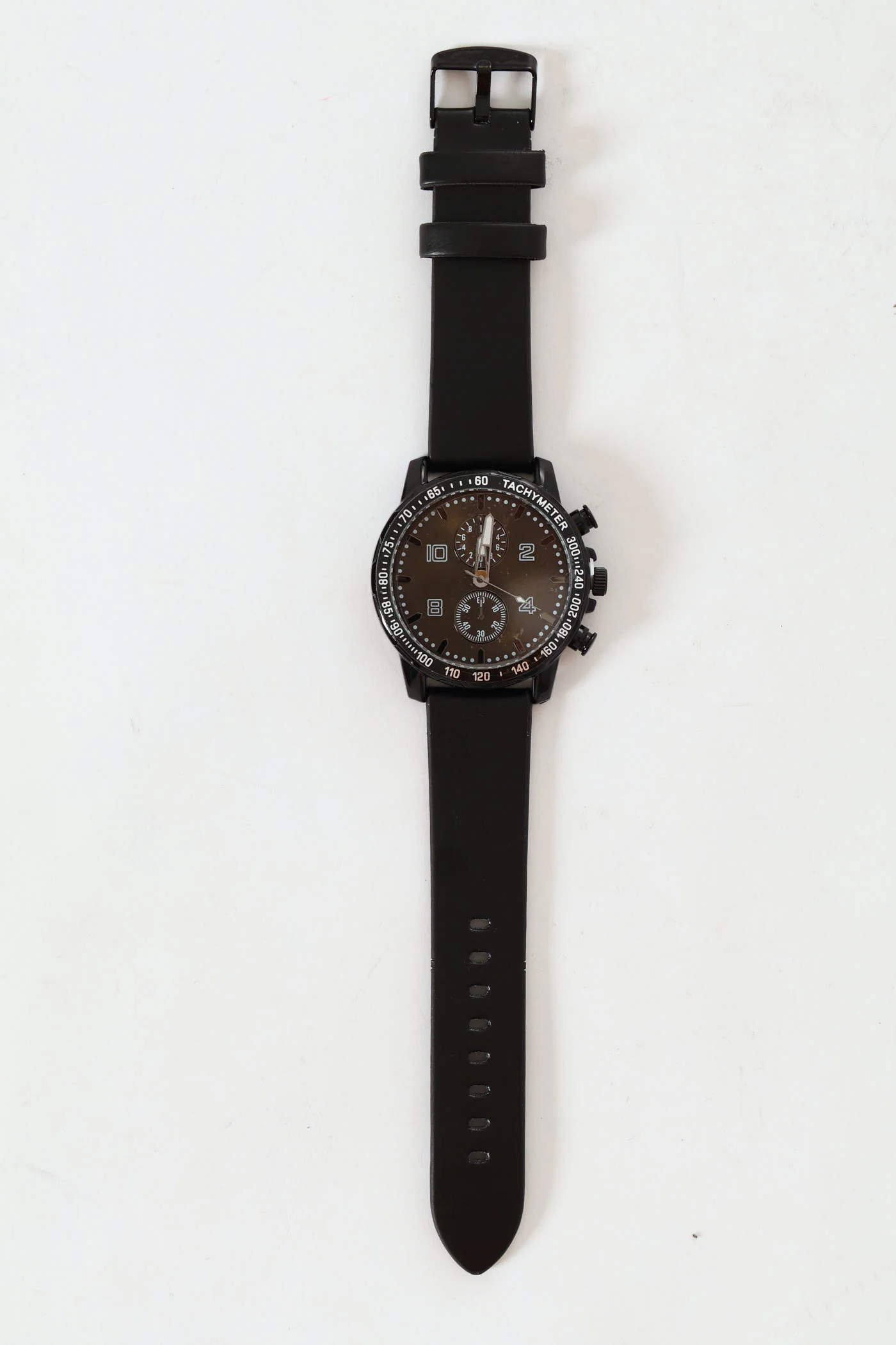 Pu Strap Watch - Black - Image 2