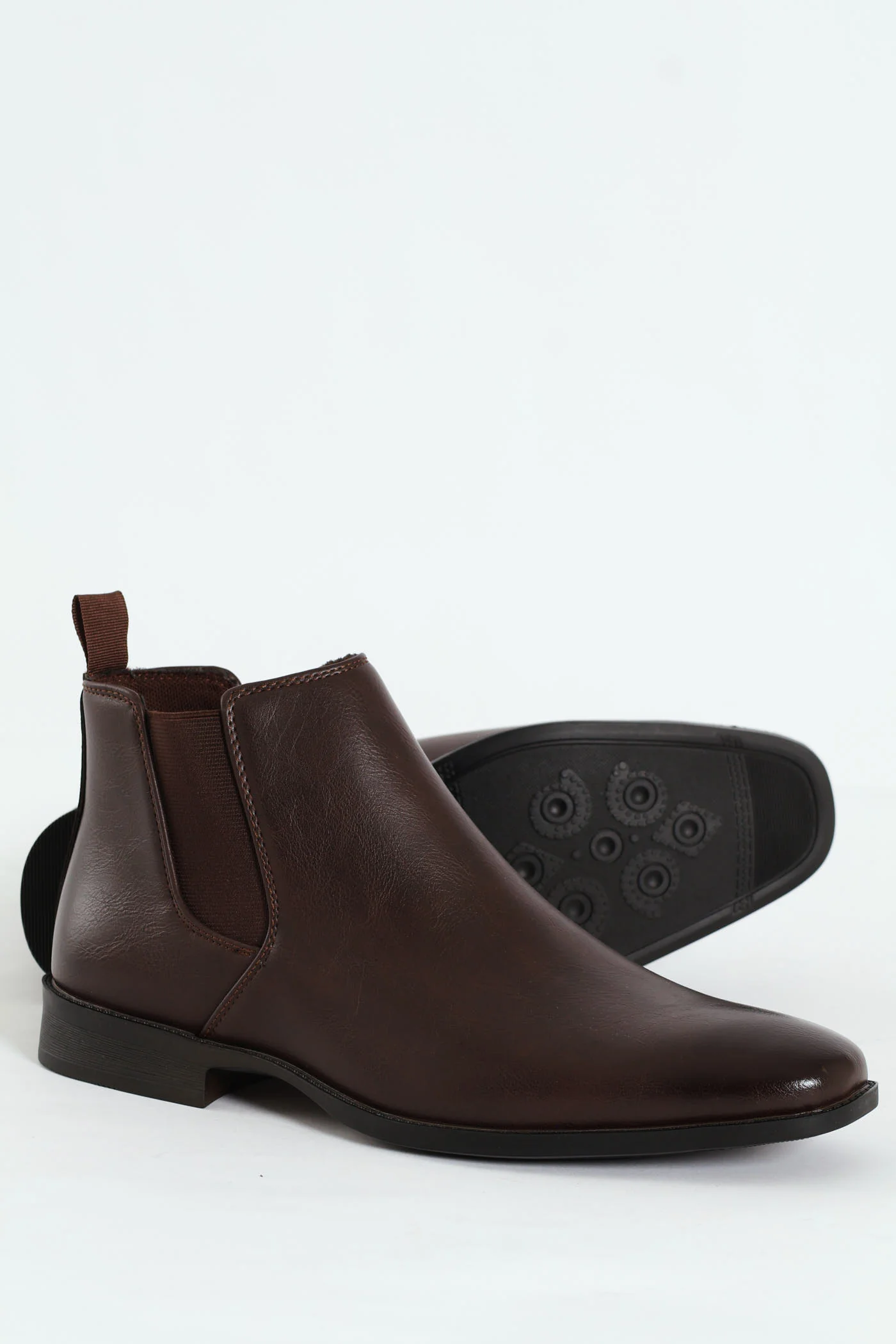 PU Upper Chelsea Boot - Chocolate - Image 4