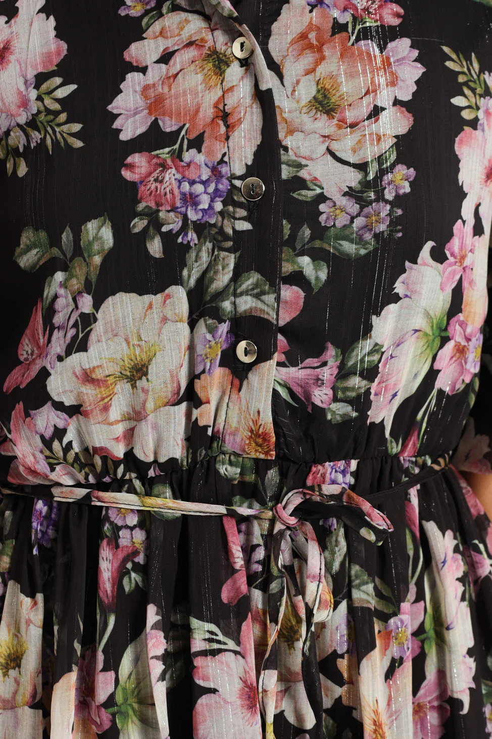 Puff Sleeve Waisted Tea Dress - Image 5
