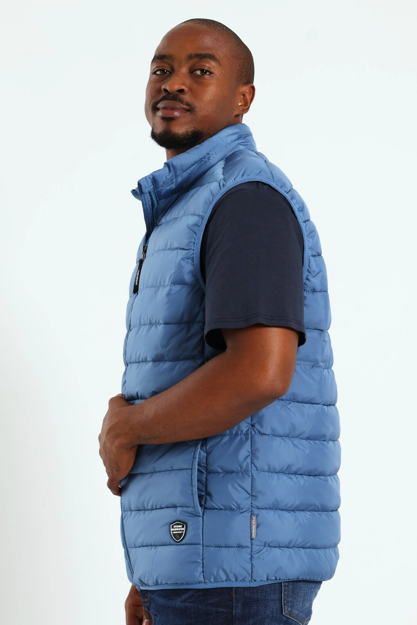 Puffer Gilet - Steel Blue - Image 10