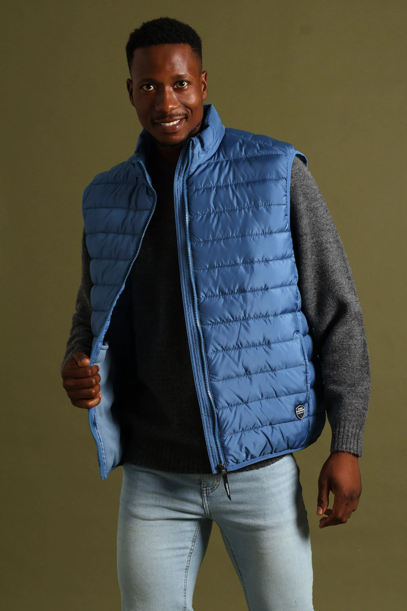 Puffer Gilet - Steel Blue - Image 6