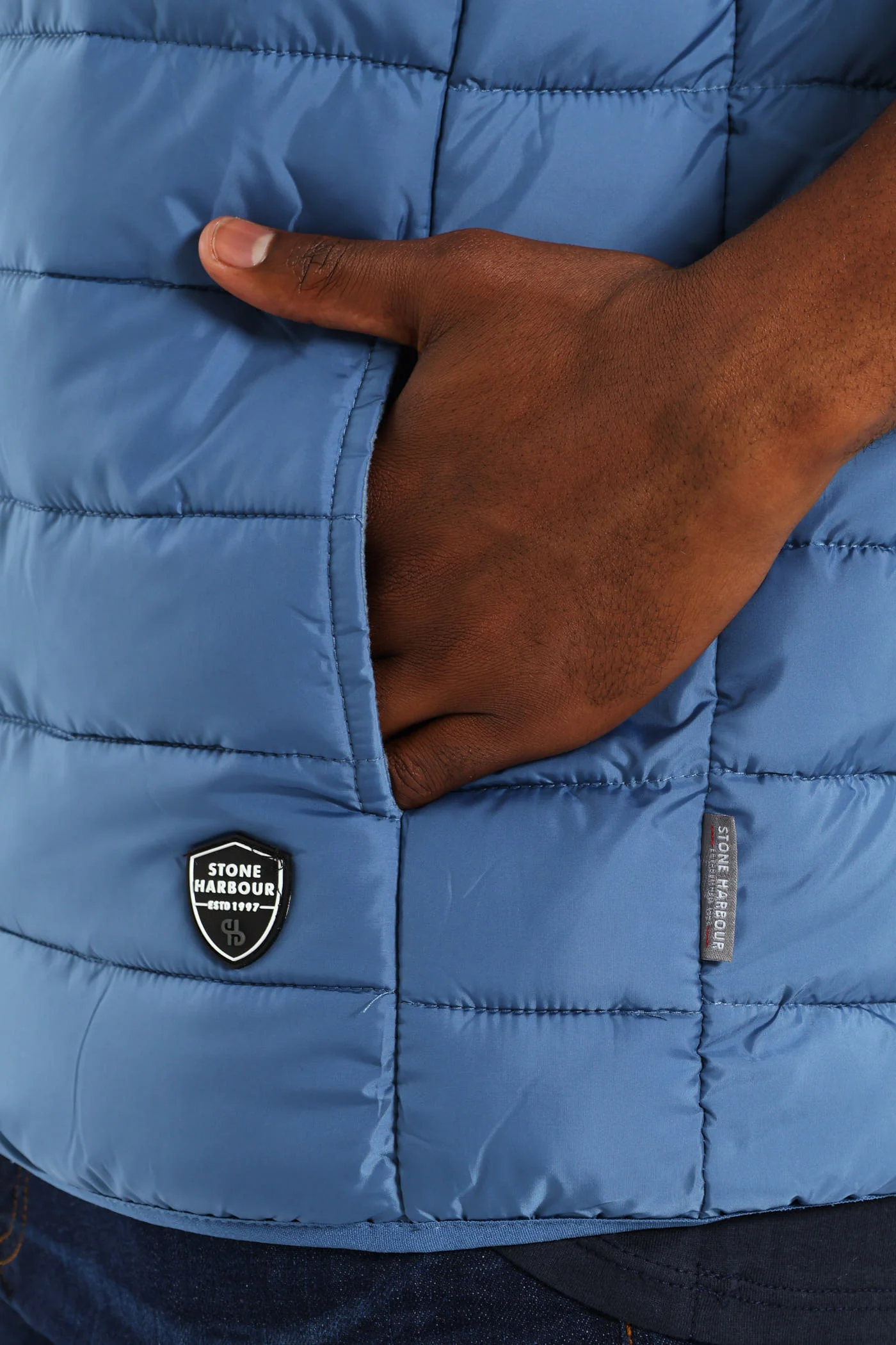 Puffer Gilet - Steel Blue - Image 8