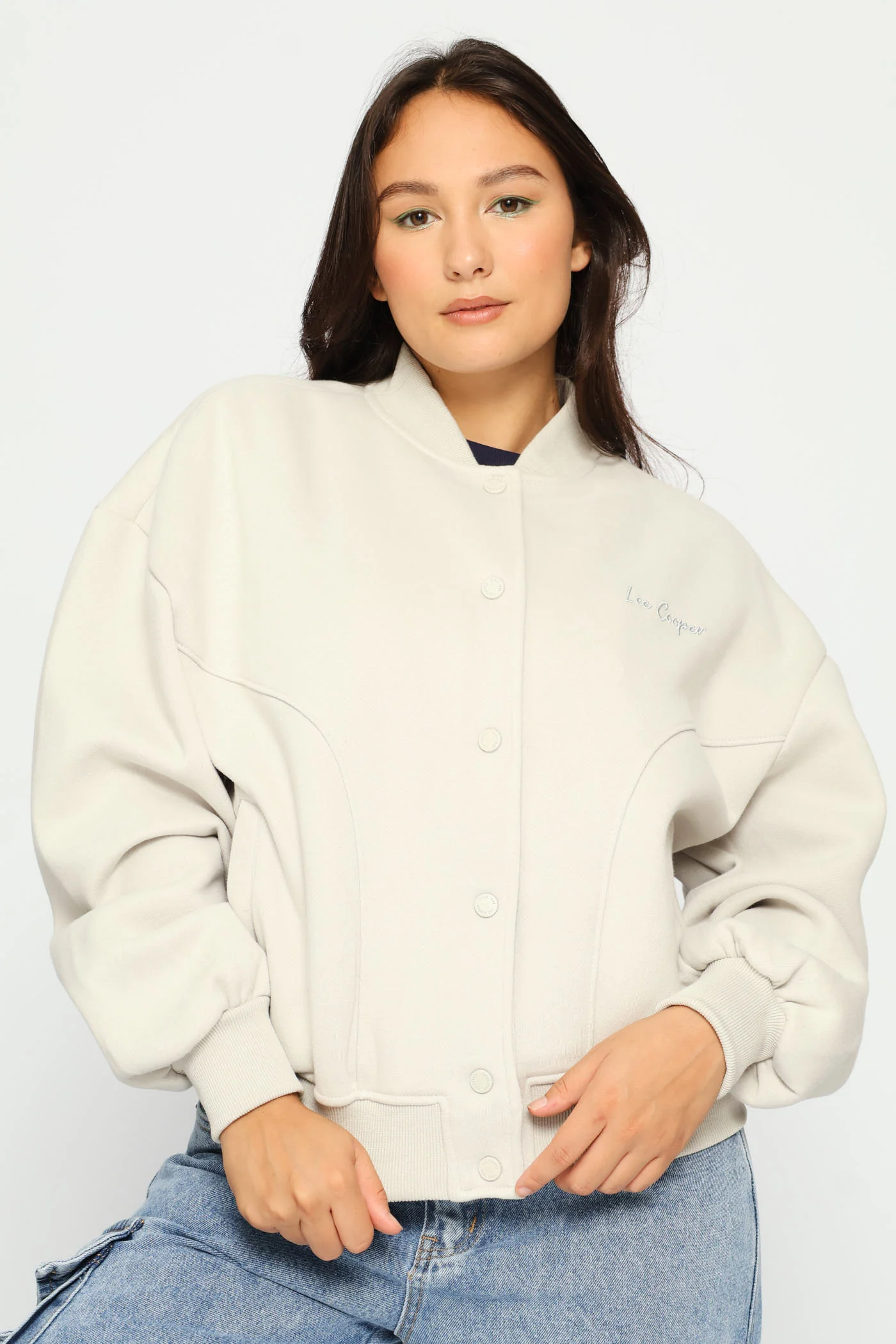 Puffy Oversized Jacket - Cream - Image 4