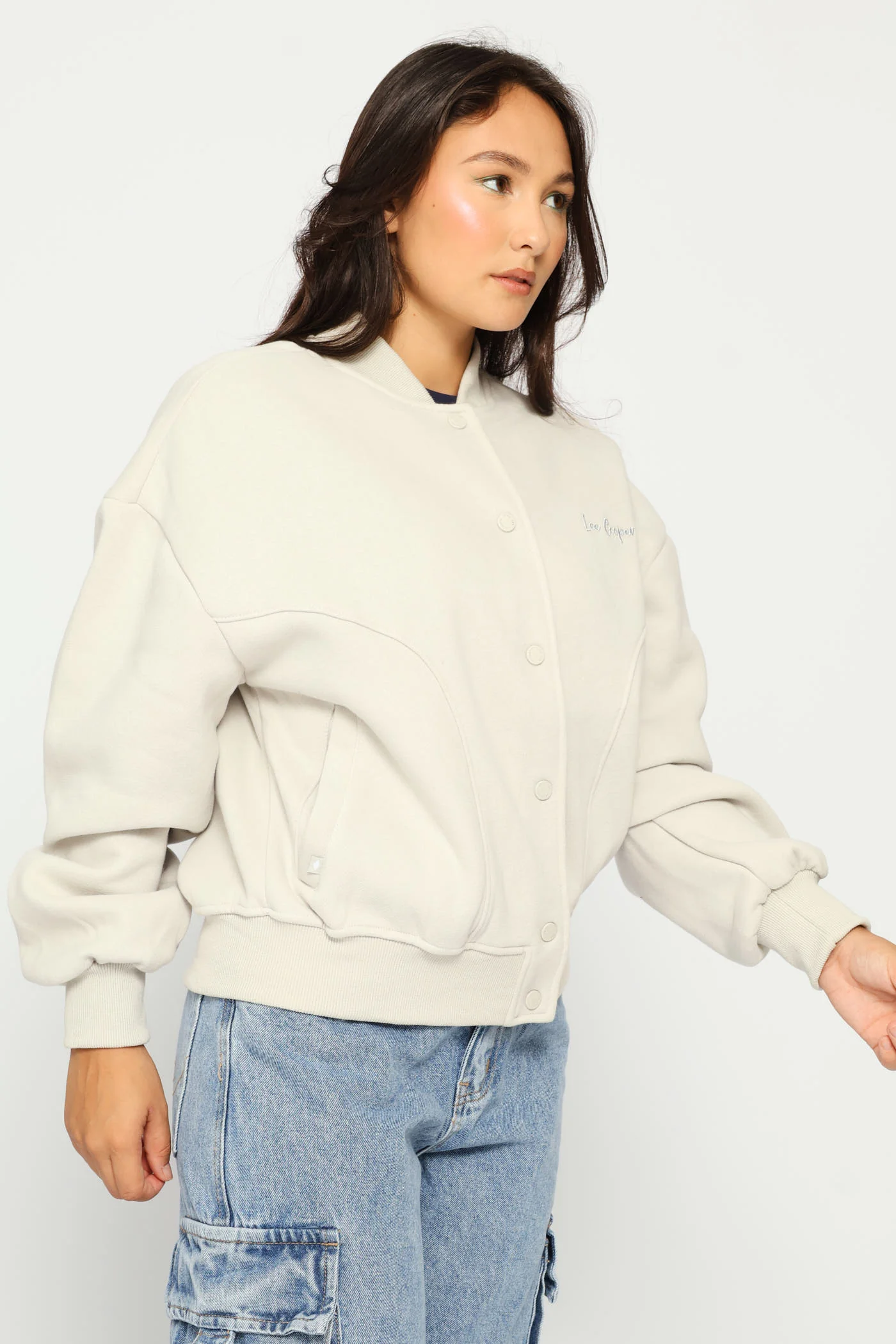 Puffy Oversized Jacket - Cream - Image 5