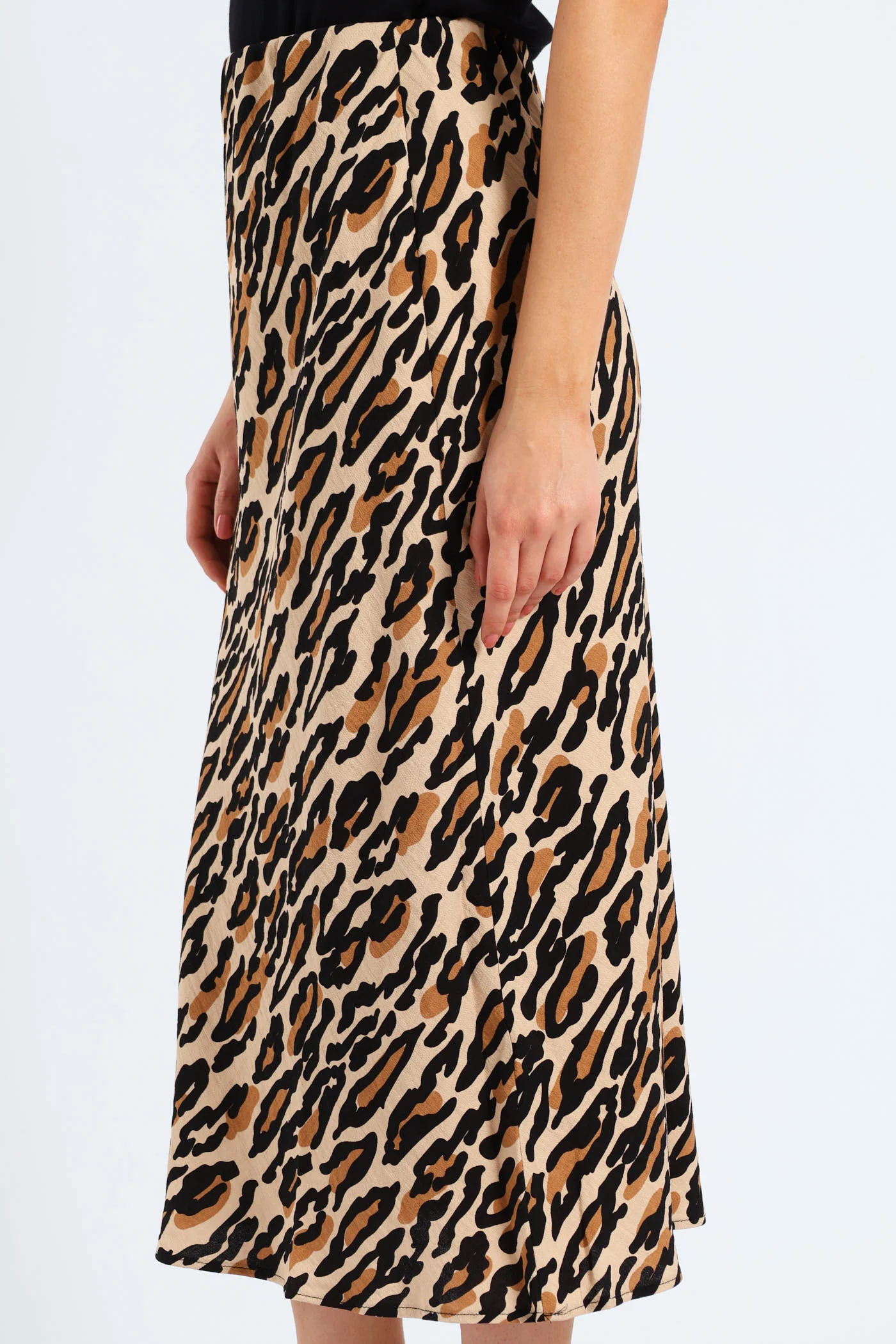 Pull On Bias Cut Midi Skirt - Multi - Image 2