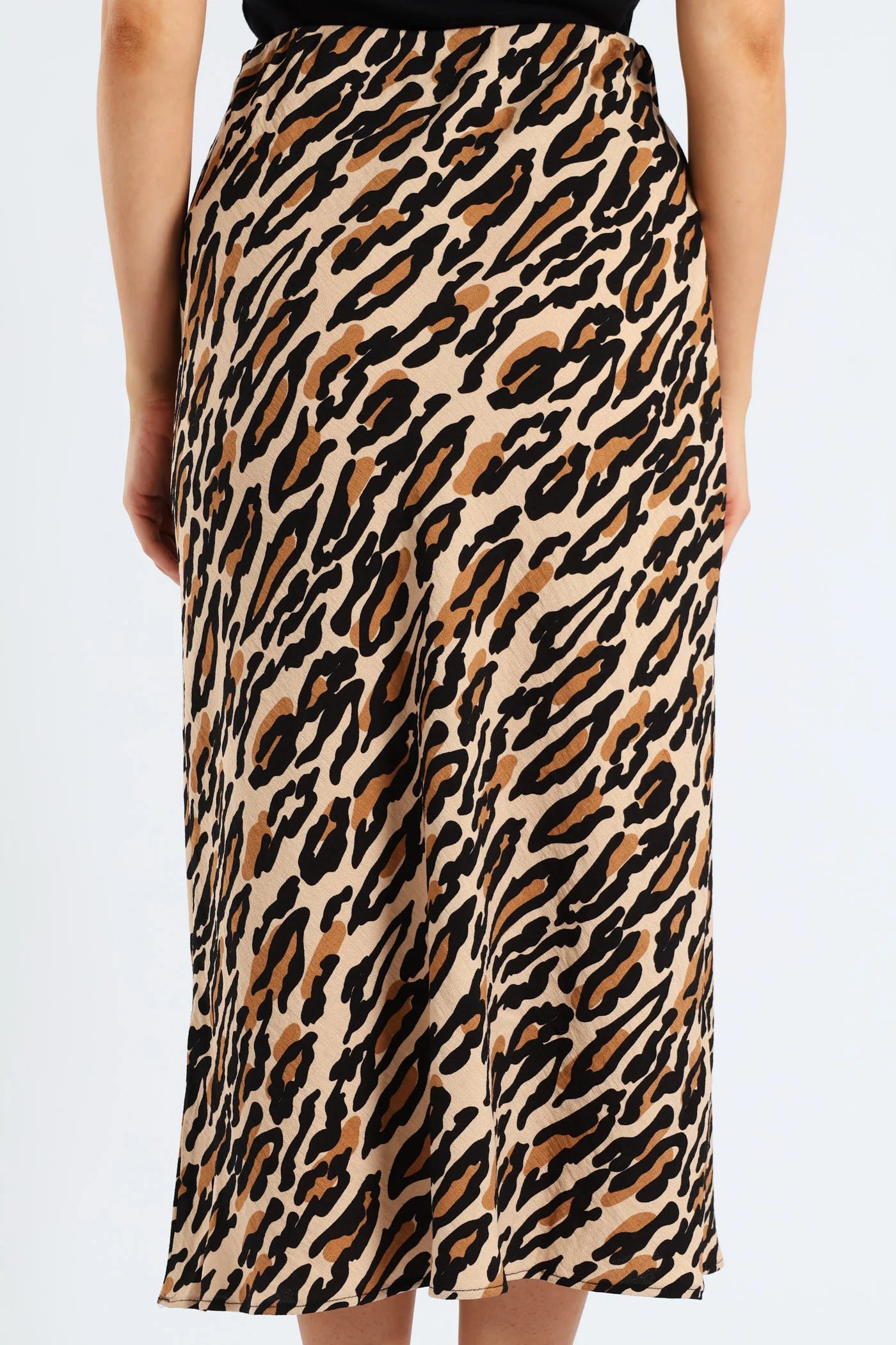 Pull On Bias Cut Midi Skirt - Multi - Image 3