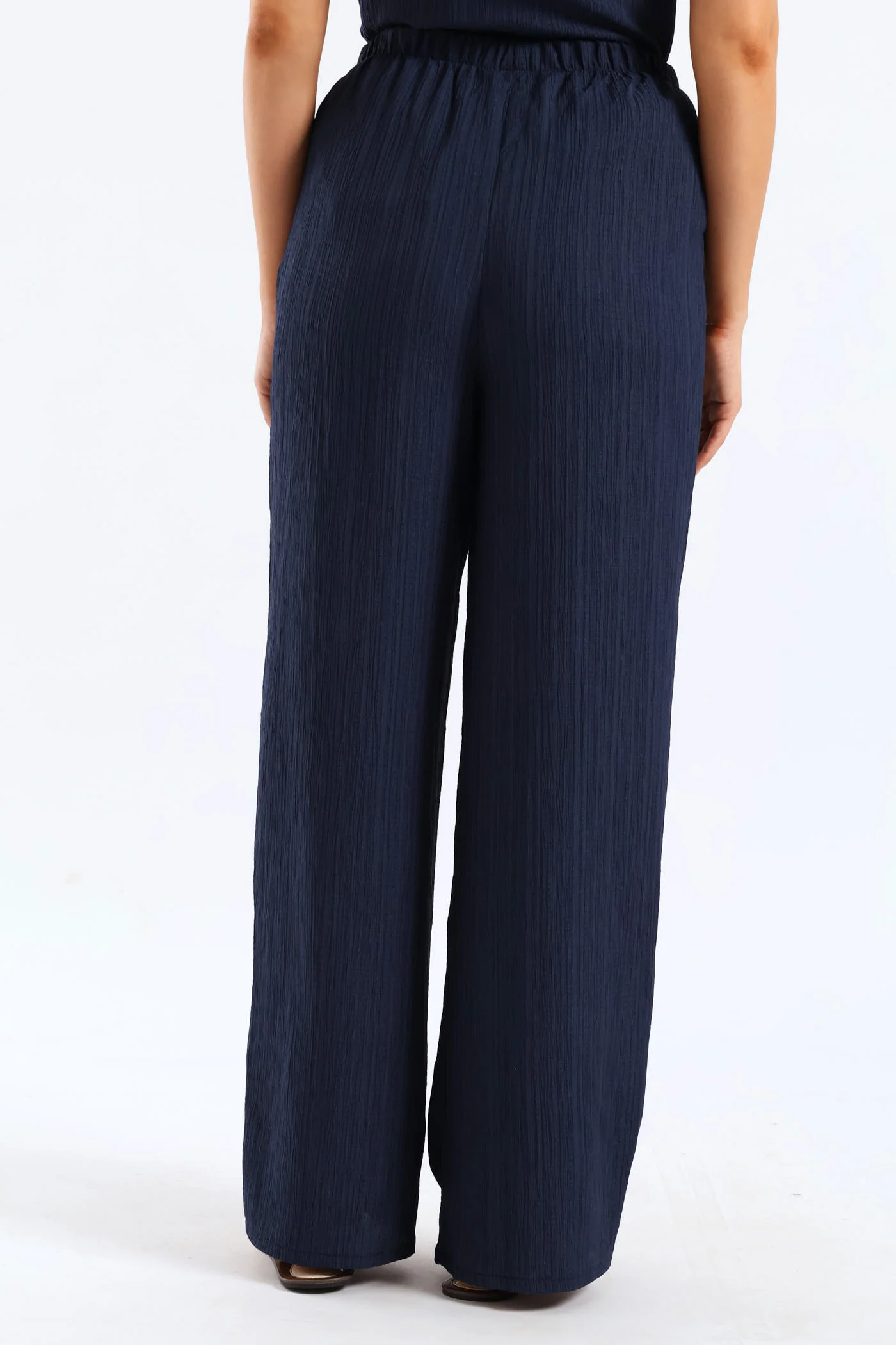 Pull-On Crinkle Pant - Navy - Image 4