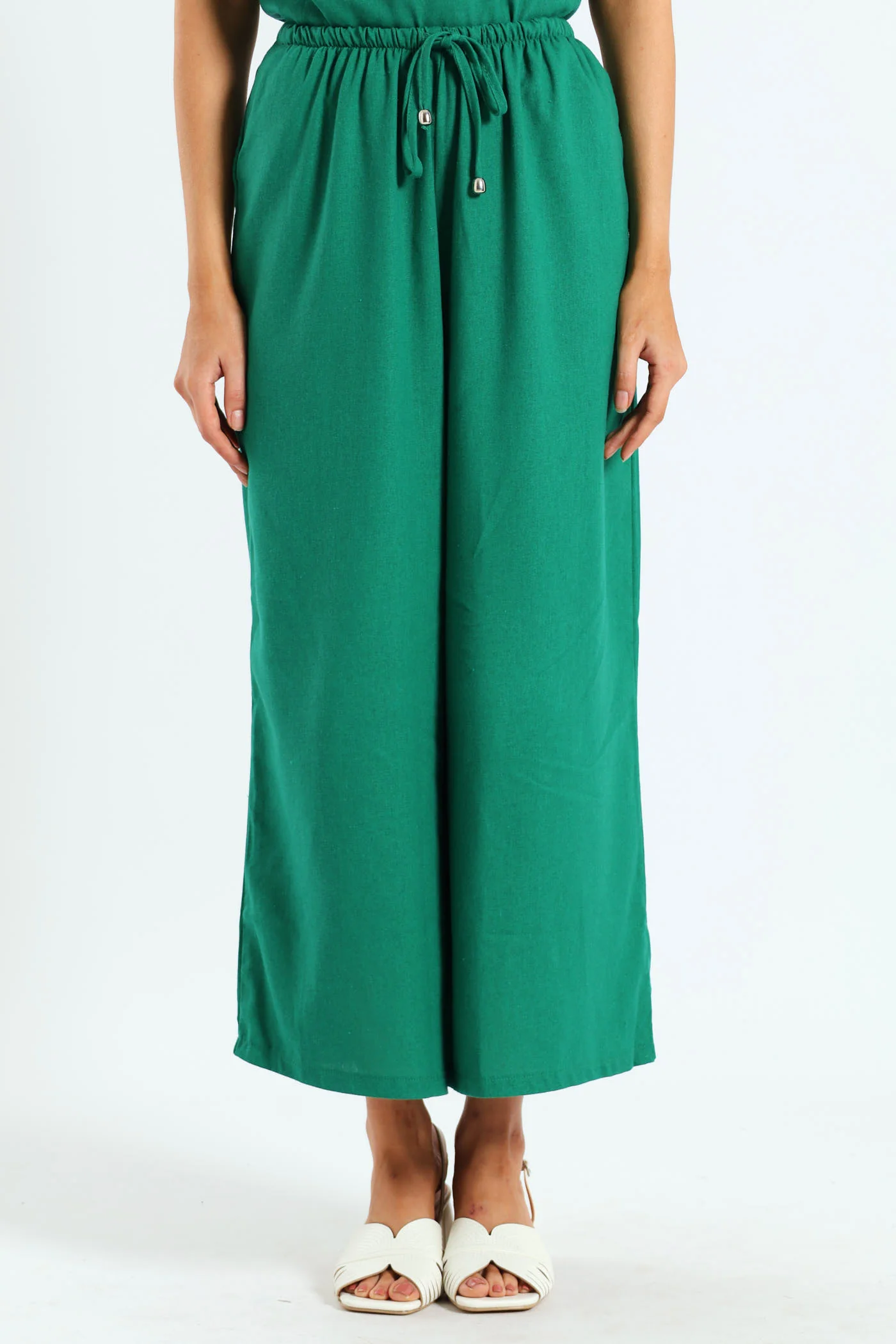 Pull On Drapey Capri Pants - Meadow Green - Image 2