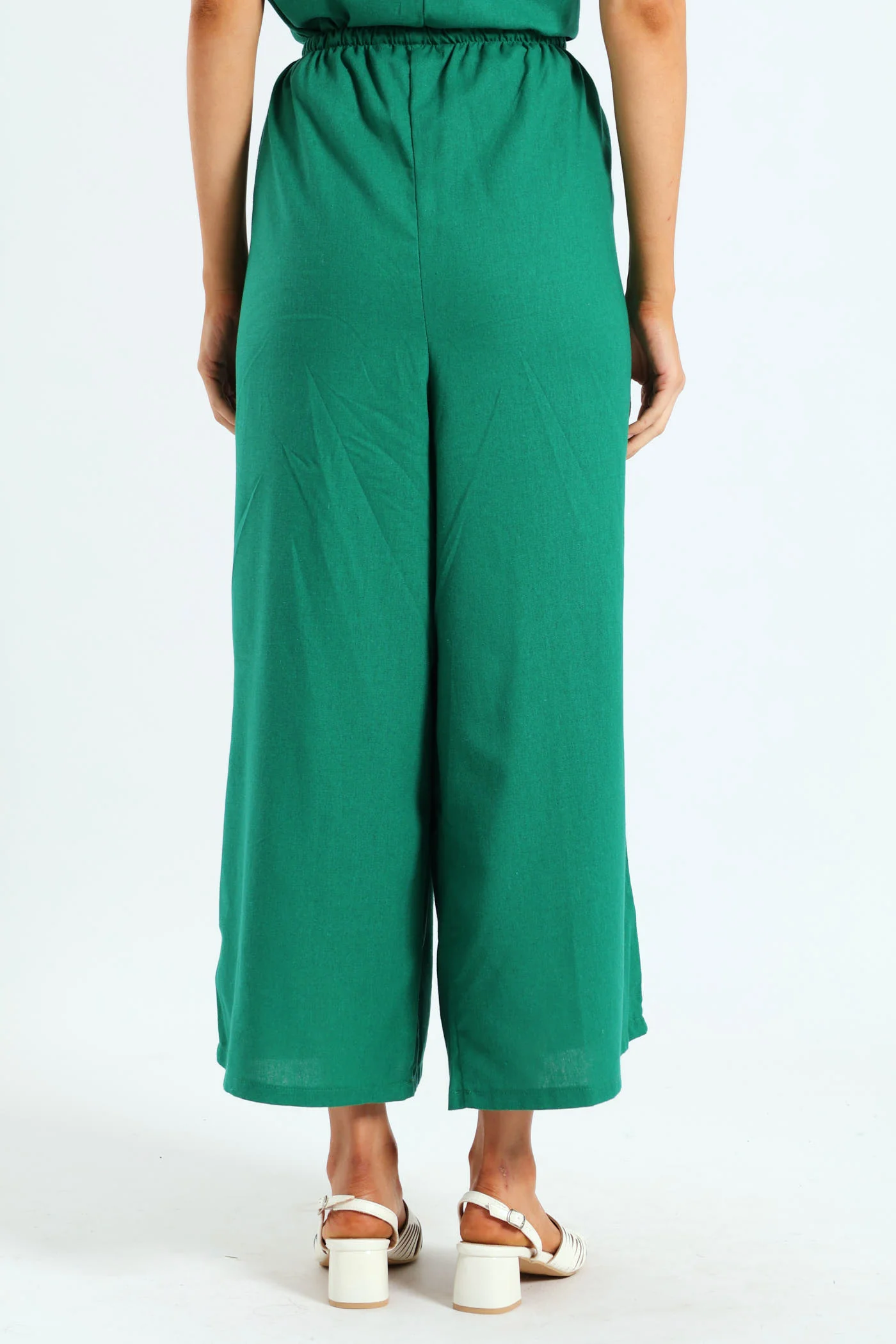 Pull On Drapey Capri Pants - Meadow Green - Image 4