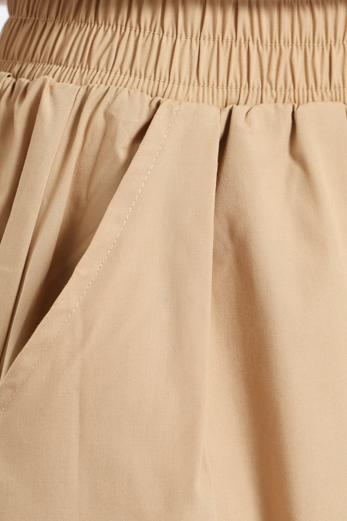 Pull-On Poplin Midaxi Skirt - Stone - Image 2