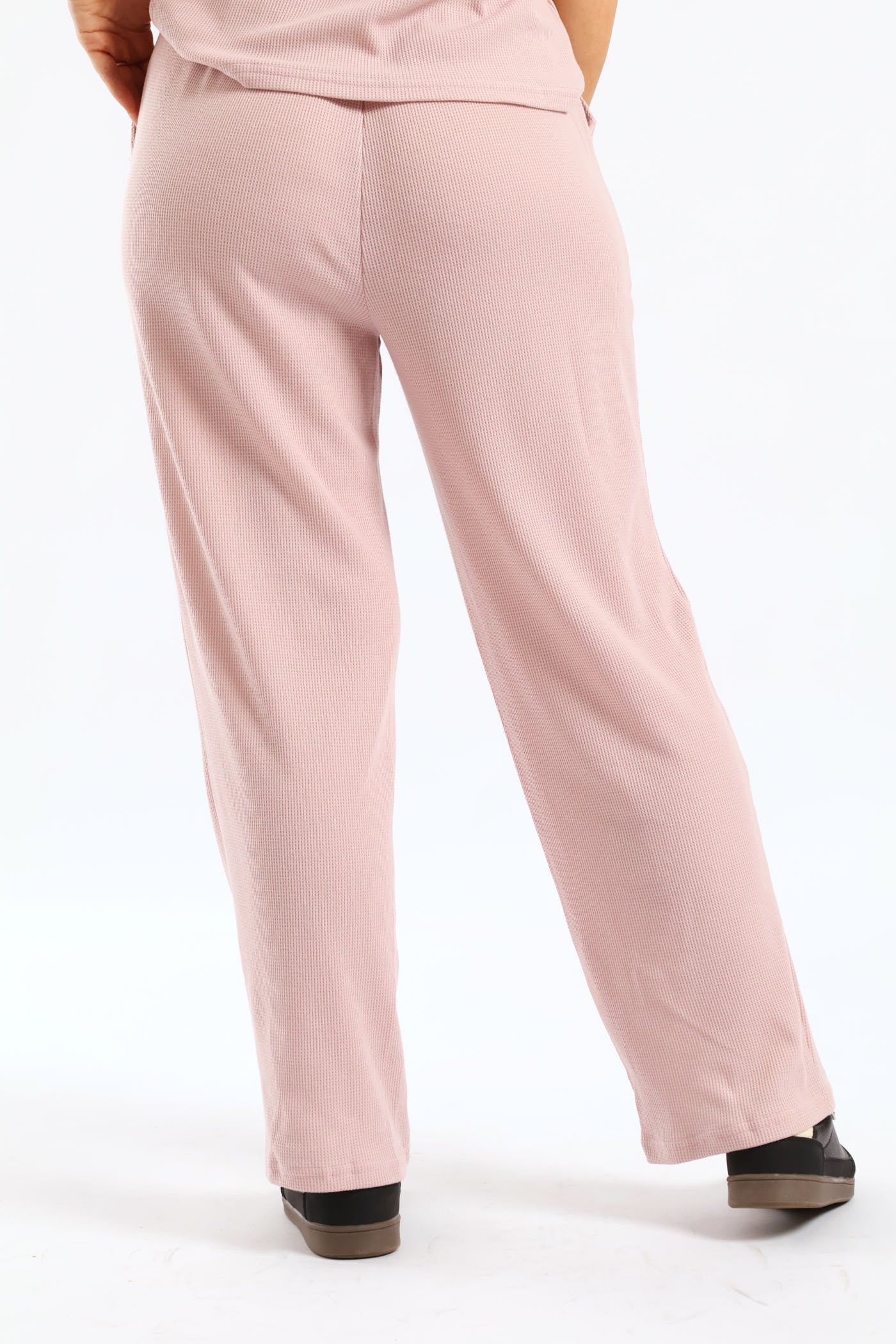 Pull On Waffle Tapered Leg Pant - Mauve - Image 5