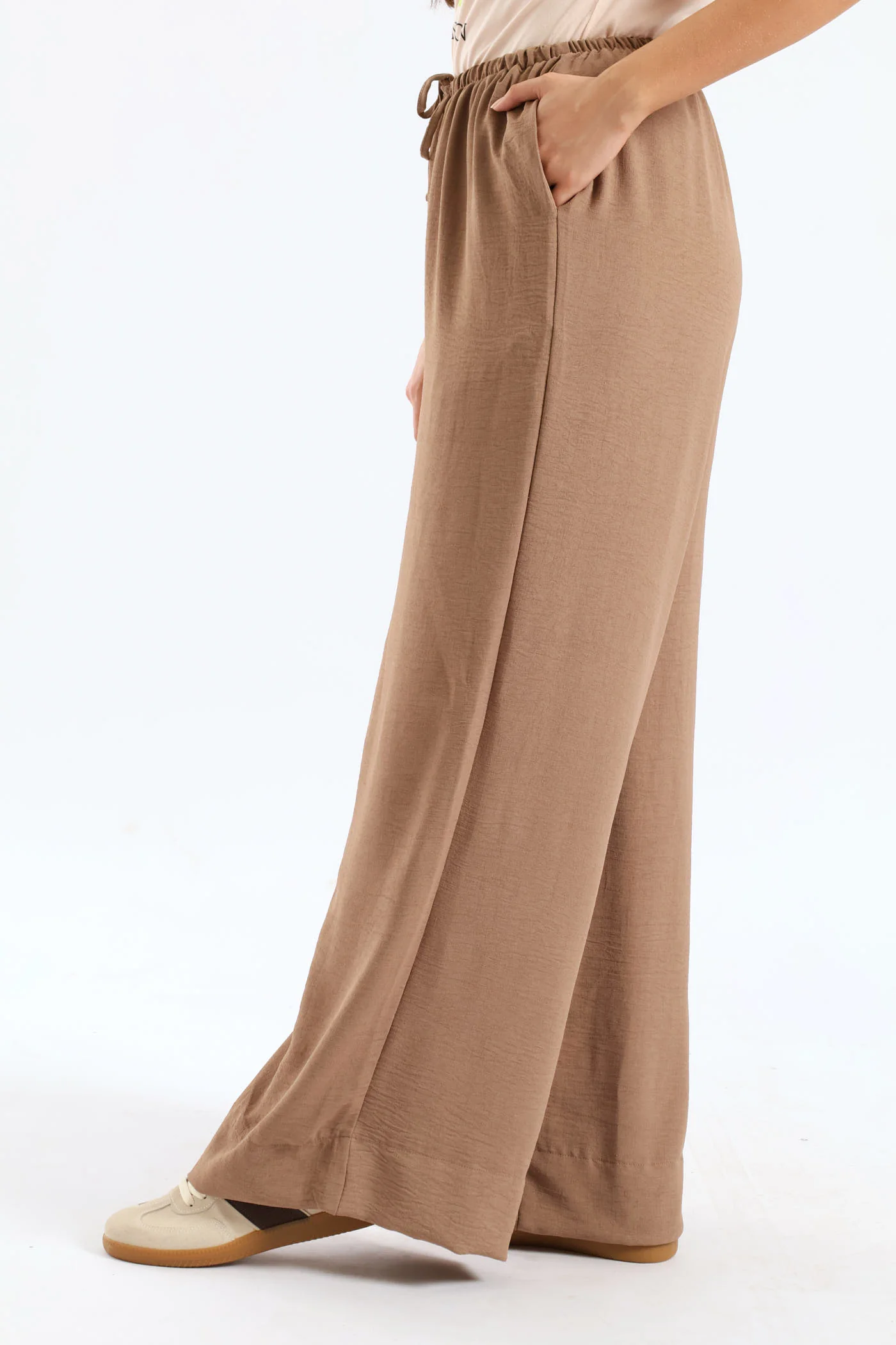 Pull-On Wide Hem Wideleg Pant - Dark Stone - Image 4