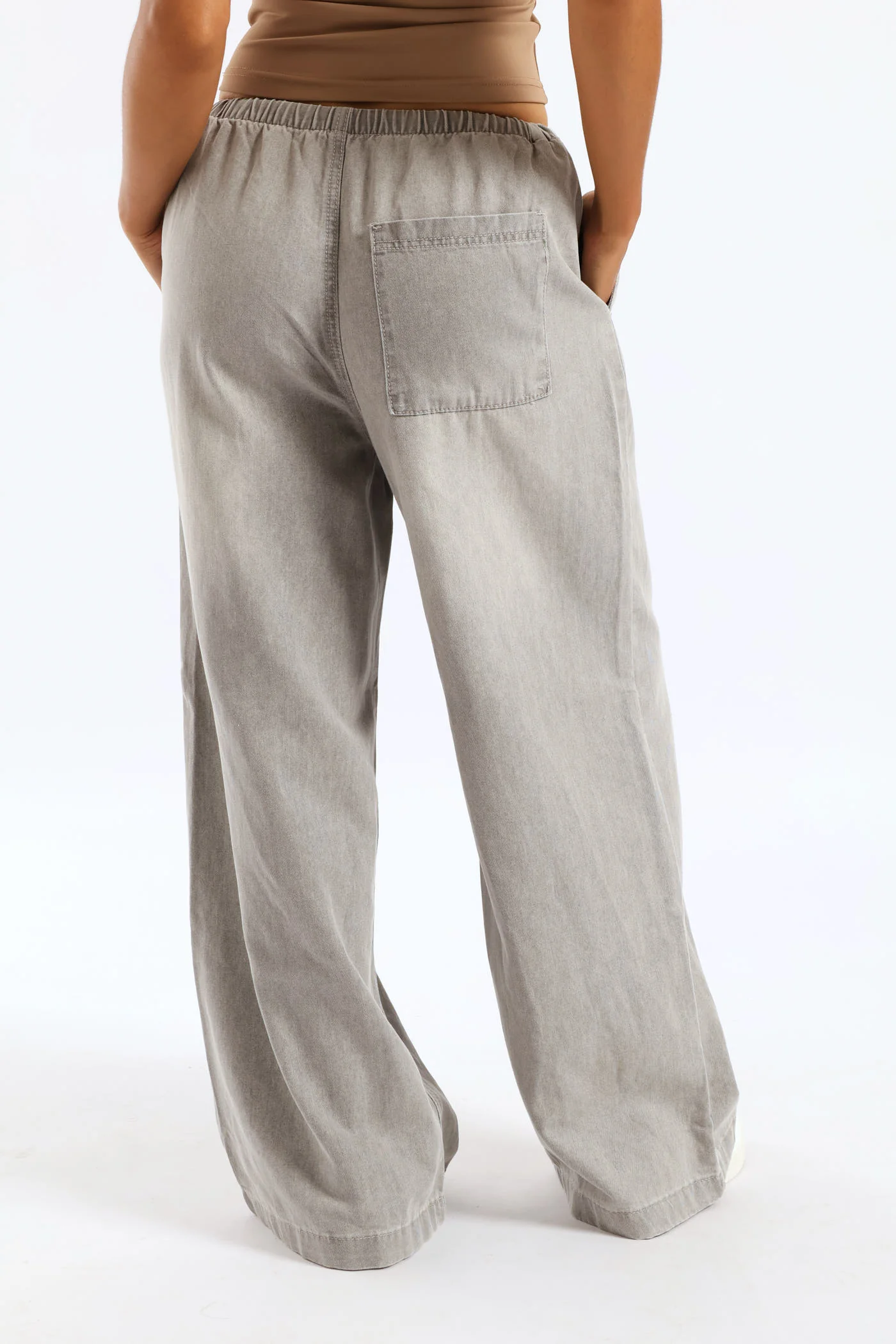 Pull-On Wide Leg Jean - Salty Grey - Image 4