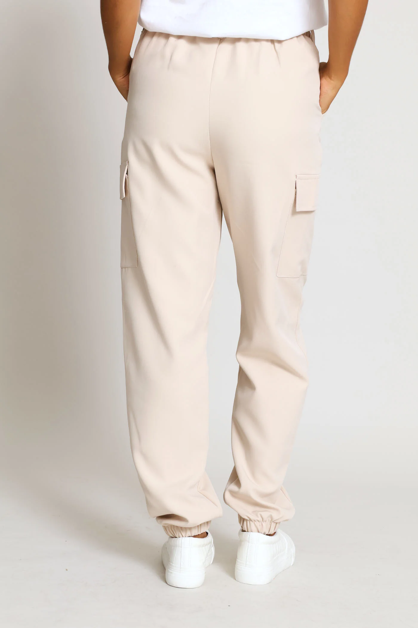 Pullon Barbi Utility Pants - Oatmeal - Image 4