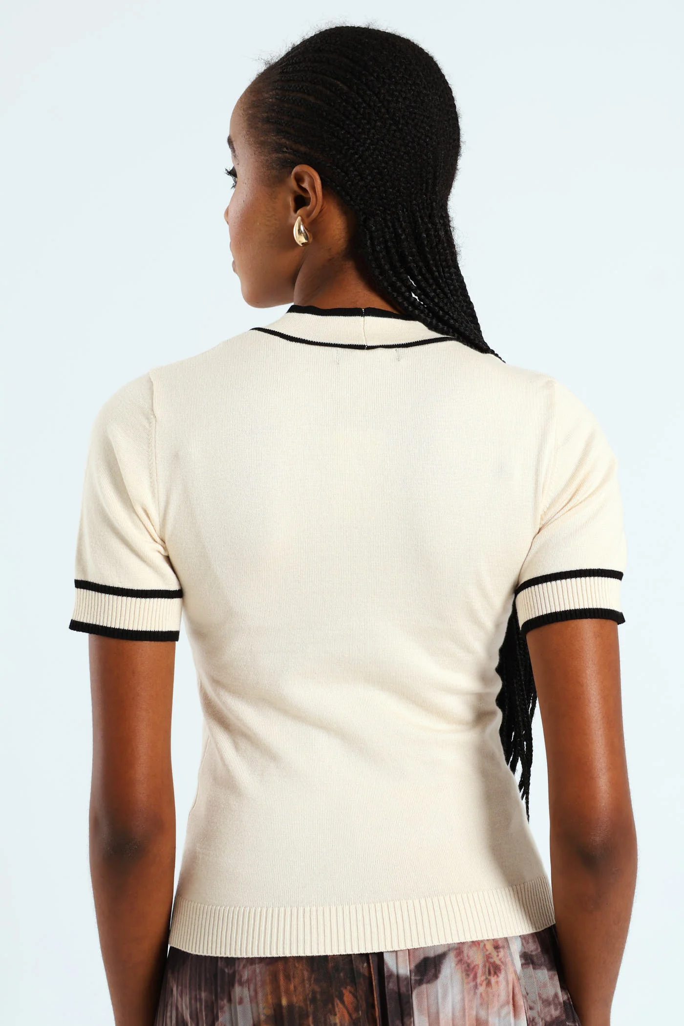 Pullover Tee - Cream/Black - Image 3