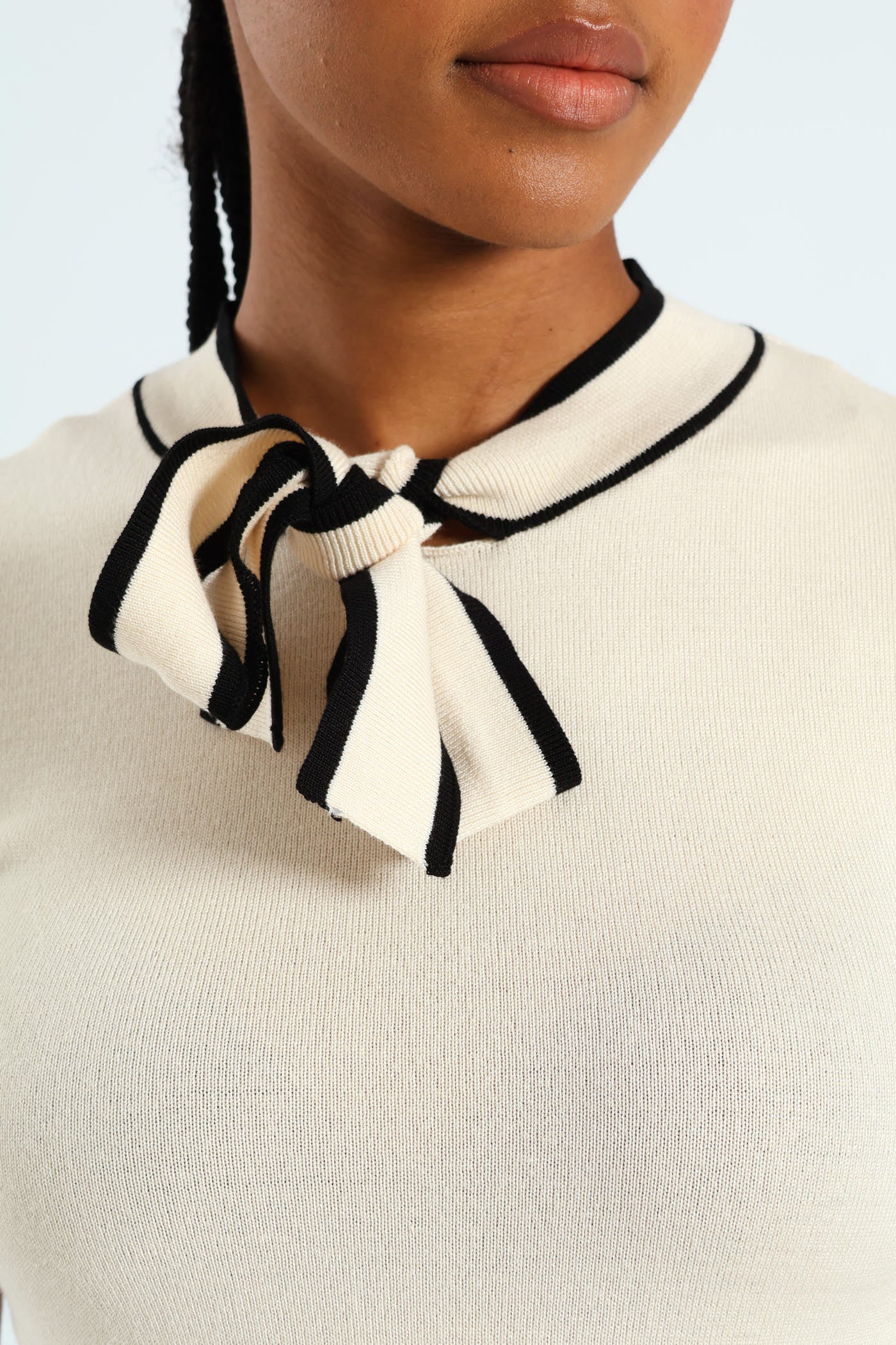 Pullover Tee - Cream/Black - Image 4