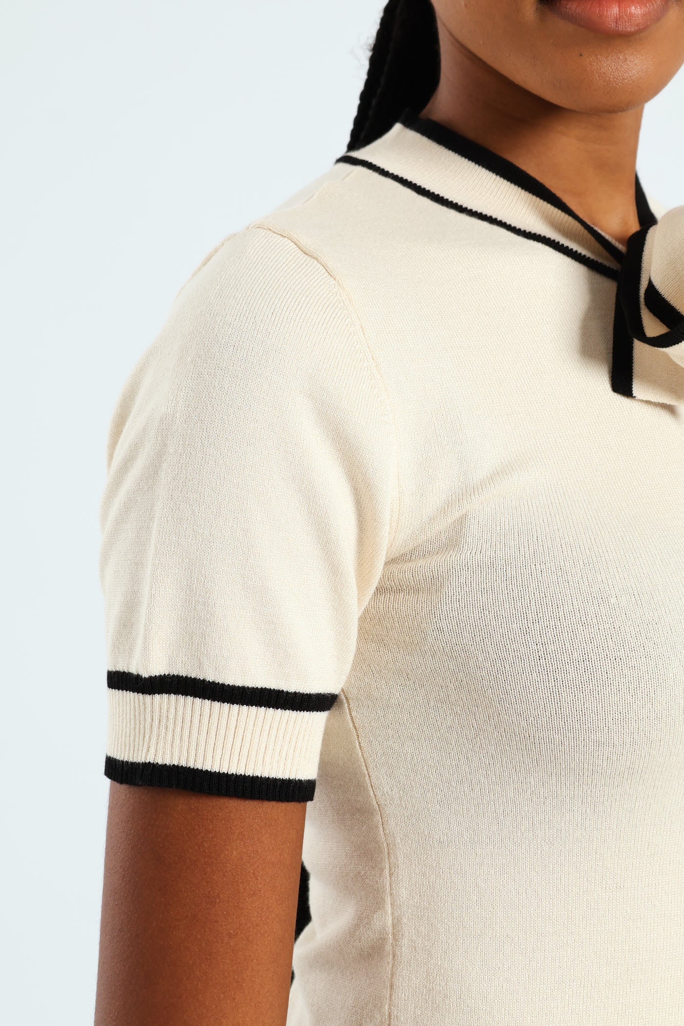 Pullover Tee - Cream/Black - Image 5
