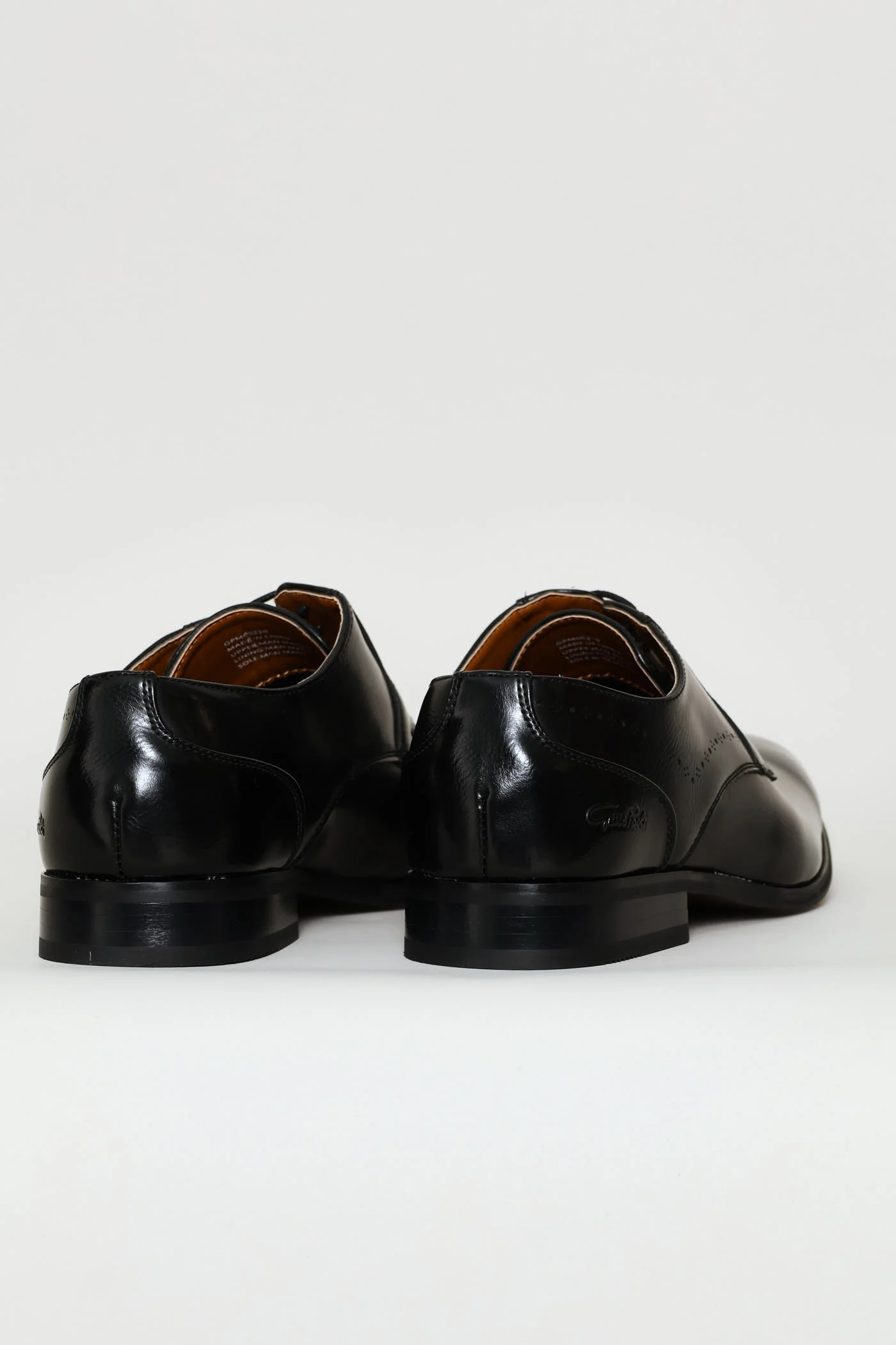 Punched Detail Derby Shoe - Black - Image 4
