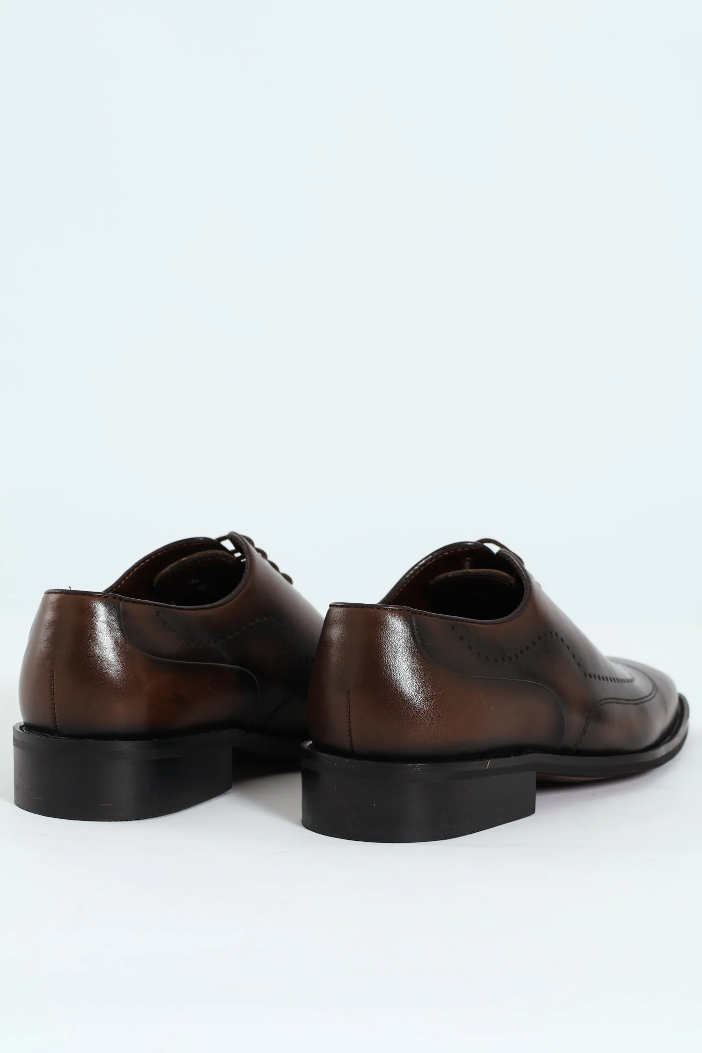 Punched Detail Oxford Shoe - Chocolate - Image 4