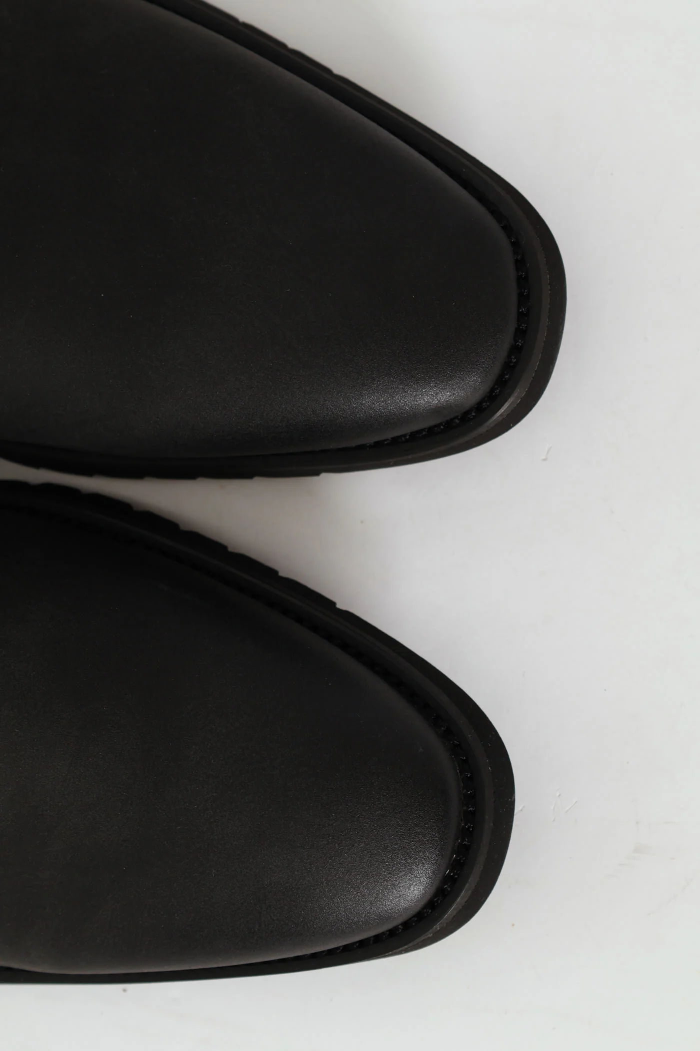 Punched Detail Smart Casual Derby Shoe - Black - Image 7