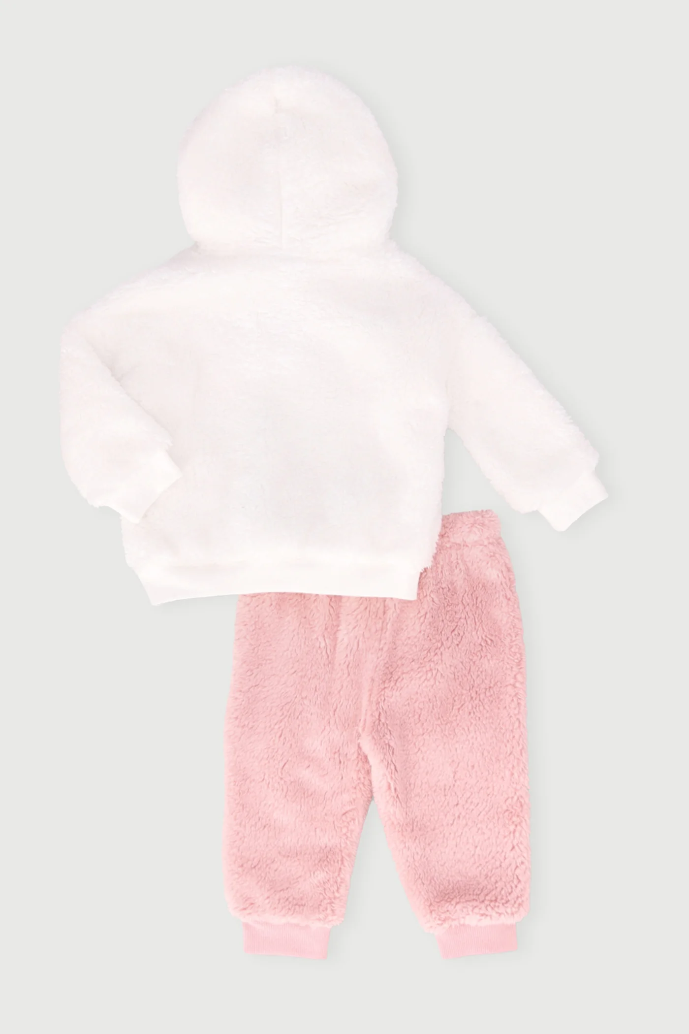 Puppy Sherpa Set - White/Pink - Image 2