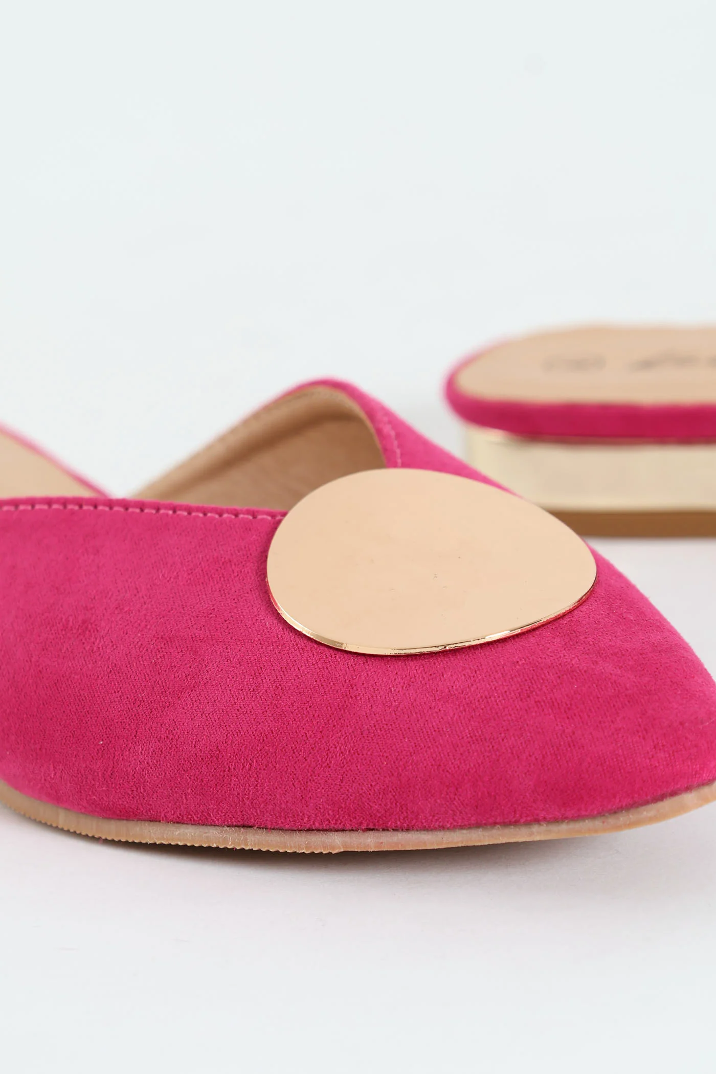 Push In Mule Gold Trim - Cerise - Image 2