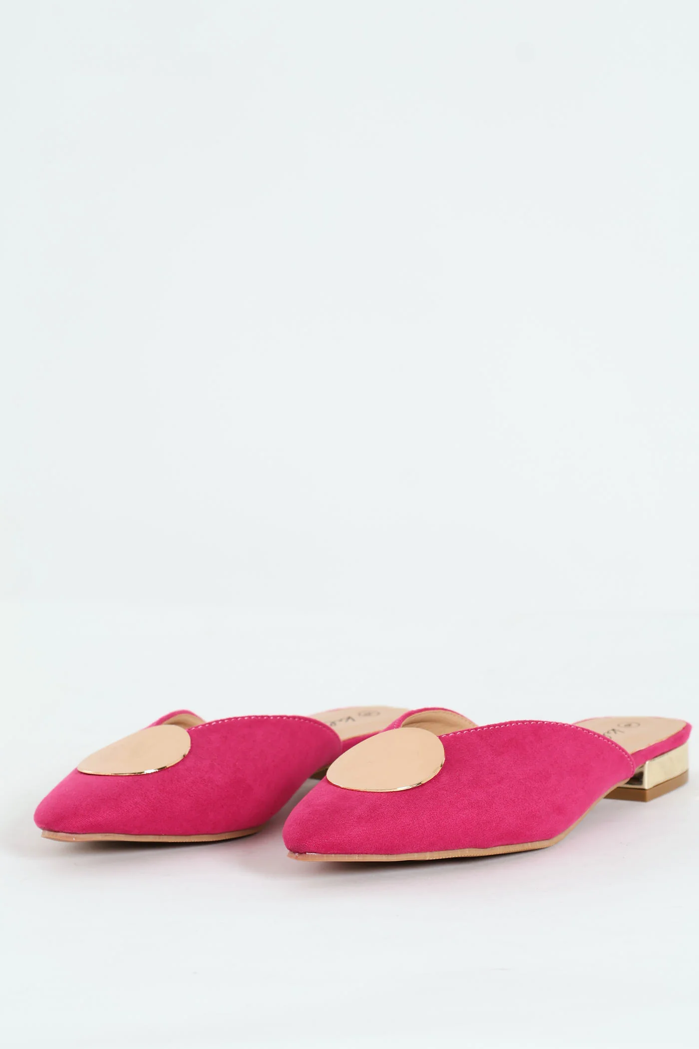 Push In Mule Gold Trim - Cerise - Image 4